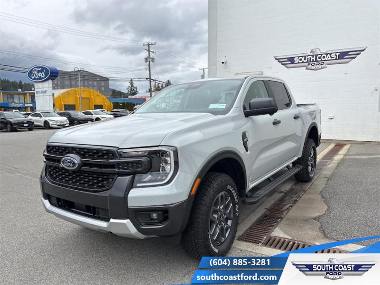 <b>FX4 Off-Road Package, 360-Degree Camera, Sport Appearance Package, Pro Trailer Backup Assist, Trailer Tow Package!</b><br> <br> The 2026 Ford Ranger delivers adaptable configurations and dependable performance for drivers who demand flexibility and strength. <br> <br>The 2026 Ford Ranger combines rugged utility, modern design and smart features in a midsize pickup built to serve a wide range of needs. Inside, the cabin offers premium materials, intuitive tech and comfortable seating designed to support driver and passengers alike. With its versatile footprint, confident styling and Fords reputation for capability, the Ranger stands out as a smart choice for both daily tasks and weekend escapes.<br> <br>This Avalanche Crew Cab 4X4 pickup has a 10 Speed Automatic transmission and is powered by a 270HP 2.3L 4 Cylinder Engine. <br> <br> Our Rangers trim level is XLT. The Sport Appearance Package gives this truck a bold, athletic look while maintaining comfort, practicality, and advanced connectivity inside. The cabin features durable cloth bucket seats, a leather-wrapped steering wheel, and a 10-inch SYNC 4A touchscreen with connected navigation, wireless Apple CarPlay and Android Auto, and mobile hotspot capability for seamless control on the go. Smart storage solutions, fade-to-off lighting, and a thoughtfully designed console add everyday usability. Safety is enhanced with Pre-Collision Assist, Lane-Keeping Aid, BLIS with Trailer Tow Coverage, and a Reverse Camera with parking sensors for confident maneuvering. Outside, its grey-painted aluminum wheels, LED headlamps, Sport box decals, and metallic accents create a rugged yet modern look that perfectly complements its versatile four-wheel-drive capability. This vehicle has been upgraded with the following features: FX4 Off-Road Package, 360-Degree Camera, Sport Appearance Package, Pro Trailer Backup Assist, Trailer Tow Package, Adaptive Cruise Control, Running Boards.<br><br> View the original window sticker for this vehicle with this url <b><a href=http://www.windowsticker.forddirect.com/windowsticker.pdf?vin=1FTER4HH4TLE03480 target=_blank>http://www.windowsticker.forddirect.com/windowsticker.pdf?vin=1FTER4HH4TLE03480</a></b>.<br> <br>To apply right now for financing use this link: <a href=https://www.southcoastford.com/financing/ target=_blank>https://www.southcoastford.com/financing/</a><br><br> <br/> Total  rebate of $1500 is reflected in the price.  <br> Buy this vehicle now for the lowest bi-weekly payment of <b>$459.30</b> with $0 down for 84 months @ 7.99% APR O.A.C. ( taxes included, $695 Administration Fee included    / Total Obligation of $75739  ).  Incentives expire 2026-04-30.  See dealer for details. <br> <br>Call South Coast Ford Sales or come visit us in person. Were convenient to Sechelt, BC and located at 5606 Wharf Avenue. and look forward to helping you with your automotive needs. <br><br> Come by and check out our fleet of 20+ used cars and trucks and 90+ new cars and trucks for sale in Sechelt.  o~o