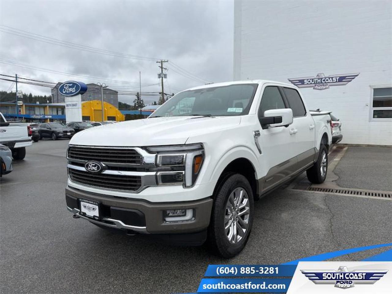 <b>FX4 Off-Road Package, Sunroof, 20 inch Chrome-Like PVD Wheels!</b><br> <br> The 2026 Ford F-150 incorporates driver-assist technologies and modern connectivity designed to enhance control and convenience. <br> <br>The 2026 Ford F-150 combines proven leadership in toughness with smart innovation to deliver a truck built for real-world demands. Inside, the cabin features refined materials, intuitive tech and comfortable seating to support both driver and passengers on every journey. With its strong presence, flexible design and Fords legacy of dependability, the F-150 is ready for whatever work or play you throw its way.<br> <br>This Star White Metallic Tri-Coat Crew Cab 4X4 pickup has an Automatic transmission and is powered by a 430HP 3.5L V6 Cylinder Engine. <br> <br> Our F-150s trim level is King Ranch. This vehicle has been upgraded with the following features: FX4 Off-Road Package, Sunroof, 20 inch Chrome-Like PVD Wheels.<br><br> View the original window sticker for this vehicle with this url <b><a href=http://www.windowsticker.forddirect.com/windowsticker.pdf?vin=1FTFW6LD4TFA14396 target=_blank>http://www.windowsticker.forddirect.com/windowsticker.pdf?vin=1FTFW6LD4TFA14396</a></b>.<br> <br>To apply right now for financing use this link: <a href=https://www.southcoastford.com/financing/ target=_blank>https://www.southcoastford.com/financing/</a><br><br> <br/> Total  rebate of $7500 is reflected in the price.  <br> Buy this vehicle now for the lowest bi-weekly payment of <b>$863.71</b> with $0 down for 84 months @ 7.99% APR O.A.C. ( taxes included, $695 Administration Fee included    / Total Obligation of $140861   / Federal Luxury Tax of $647.00 included.).  Incentives expire 2026-04-30.  See dealer for details. <br> <br>Call South Coast Ford Sales or come visit us in person. Were convenient to Sechelt, BC and located at 5606 Wharf Avenue. and look forward to helping you with your automotive needs. <br><br> Come by and check out our fleet of 20+ used cars and trucks and 90+ new cars and trucks for sale in Sechelt.  o~o