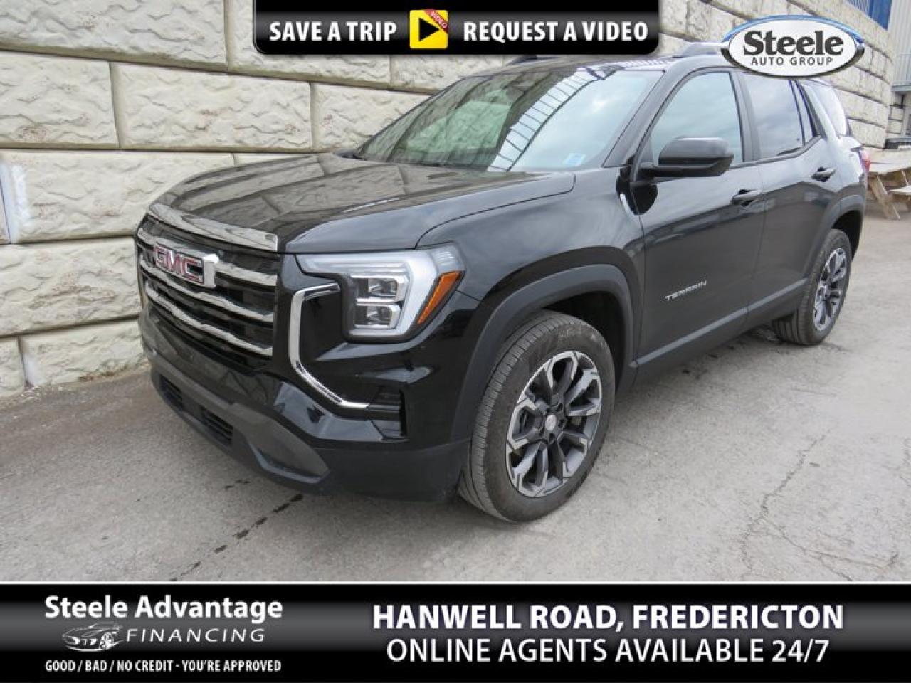 New Price!Ebony Twilight Metallic 2025 GMC Terrain Elevation AWD 8-Speed Automatic with Overdrive 1.5L DOHCAWD.Certification Program Details: 80 Point Inspection Fresh Oil Change Full Vehicle Detail Full tank of Gas 2 Years Fresh MVI Brake through InspectionAt Steele GMC Buick Fredericton, were proud to be your Used Car Mega Center serving drivers all across Atlantic Canada from Fredericton, Oromocto, New Maryland, Woodstock, Saint John, and Moncton in New Brunswick, to Nova Scotia, Prince Edward Island, and Newfoundland. Our inventory features all makes and models of used cars, trucks, SUVs, and vans, giving you the best selection in the region. Whether you need a fuel-efficient sedan, a family SUV, or a rugged pickup, youll find it right here at Steele GMC Buick Fredericton. With our Market Value Pricing, every vehicle is priced based on real-time market conditions, ensuring you get the best possible deal without the hassle of negotiating. We keep pricing transparent and competitive so you can shop with total confidence. No matter your credit situation good, bad, or no credit at all youre approved. Our finance experts work with lenders across Atlantic Canada to find the best terms for your budget, including second-chance financing, newcomer programs, and credit rebuilding solutions. As part of Steele Auto Group, Atlantic Canadas most diversified automotive group with 47 dealerships representing 27 brands, we offer unmatched selection, buying power, and customer support. That means if the vehicle you want isnt on our Fredericton lot, we can source it quickly from our massive dealer network across the Maritimes. When it comes to used vehicles, Steele GMC Buick Fredericton is the destination for drivers all across Atlantic Canada delivering market value pricing, every make and model, and guaranteed credit approval so you can get on the road with confidence.Steele Auto Group is the most diversified group of automobile dealerships in Atlantic Canada, with 47 dealerships selling 27 brands and an employee base of well over 2300.