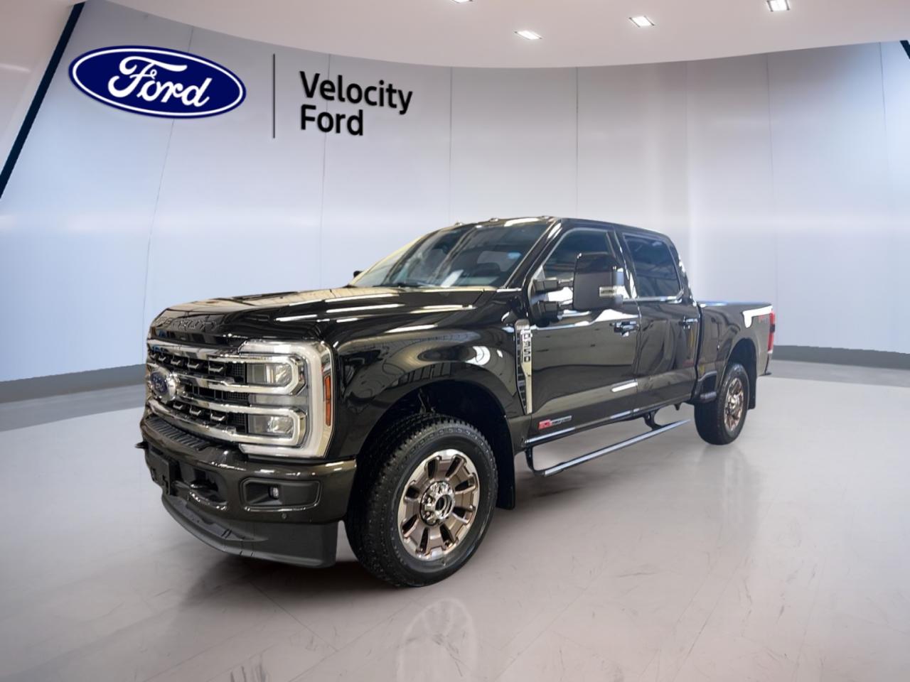 Experience the perfect blend of rugged capability and refined comfort with the brand new 2025 Ford Super Duty F-350 SRW King Ranch Crew Cab, now available at Velocity Ford in Moose Jaw. With a powerful 6.7-litre diesel engine, bold black exterior, and luxurious brown interior, this four-door truck is engineered for those who demand excellence from their workhorse and their daily drive.

TRUCK FEATURES
»» Exceptional towing capacity of 8,163 kg
»» Four-wheel drive (4WD) for superior traction
»» Rear tow hook for easy trailer connections
»» Off-road tires for challenging terrains

ADVANCED SAFETY FEATURES
»» Anti-lock braking system (ABS) for secure stops
»» Blind spot monitor for safer lane changes
»» Lane departure warning to keep you centred
»» Child safety locks for added passenger protection

PERFORMANCE AND EFFICIENCY
»» 6.7-litre diesel engine delivers robust torque
»» Automatic transmission for effortless driving
»» Limited slip differential enhances off-road control
»» Dual shift mode transmission for flexible performance

COMFORT AND CONVENIENCE
»» Heated front and rear seats for year-round comfort
»» Dual-zone automatic climate control
»» Power adjustable driver and passenger seats
»» Memory seats and mirrors for personalized settings

TECHNONOLGY AND CONNECTIVITY
»» Navigation system (GPS) for easy route planning
»» Bluetooth integration for hands-free communication
»» WiFi hotspot keeps you connected on the go
»» HD radio and satellite radio for entertainment

CARGO SPACE
»» Spacious rear trunk access for large items
»» Power retractable running boards for easy entry
»» Ample in-cabin storage for gear and tools
»» Rear window defroster for clear visibility

WHAT OTHER OWNERS LIKE
»» Smooth ride and quiet cabin experience
»» Advanced towing and hauling capabilities
»» Intuitive technology and connectivity features
»» Comfortable seating for long journeys

This 2025 Ford Super Duty F-350 SRW King Ranch Crew Cabs VIN is: 1FT8W3BM8SEC69792.