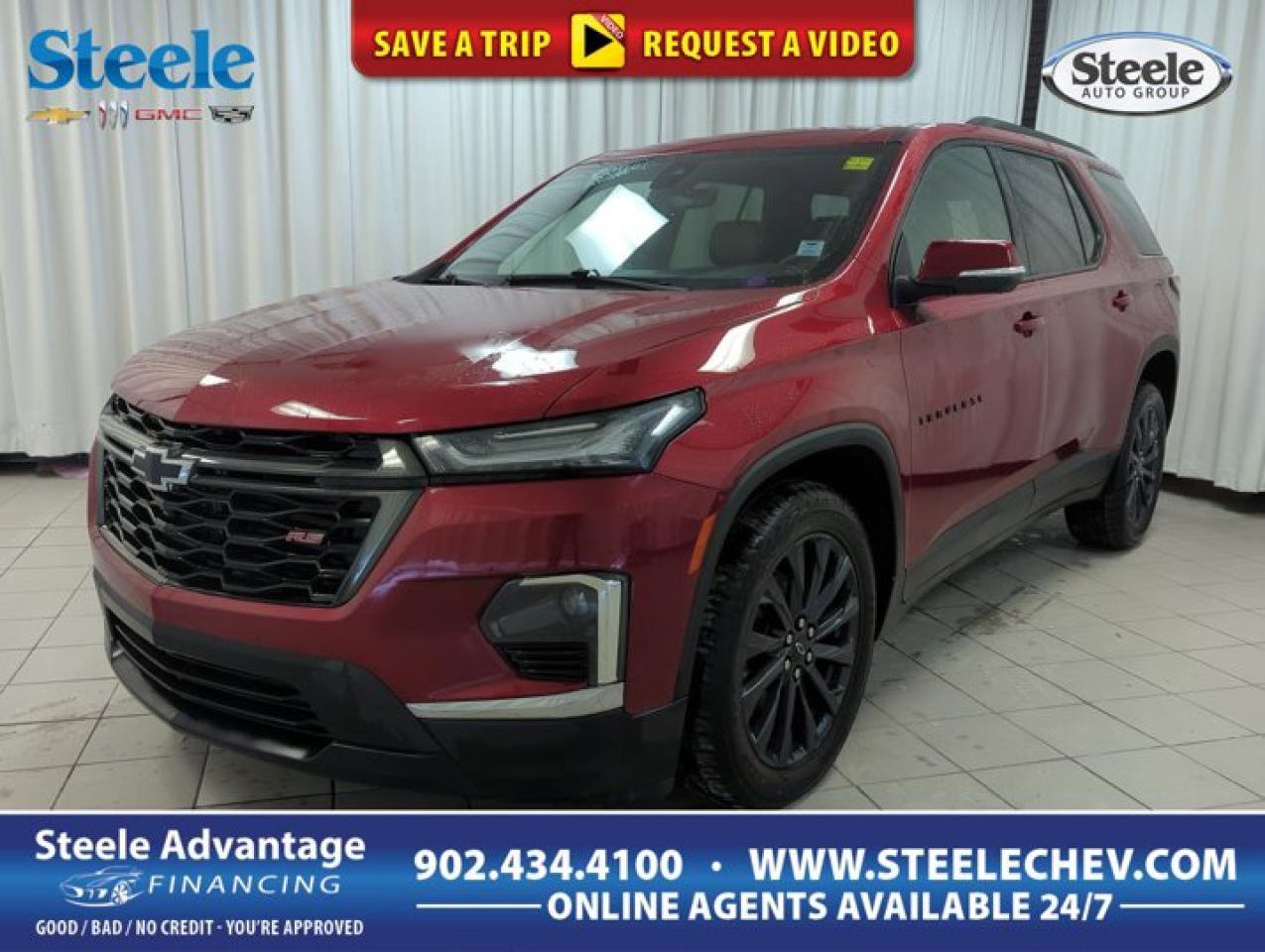 Value Market Pricing, AWD.2022 Chevrolet Traverse RS *GM Certified* 3.99% Financing OAC 4D Sport Utility AWD 3.6L V6 SIDI VVT 9-Speed AutomaticGM Certified Details:* 4.99% Financing for 24 Months On Eligible Certified Pre-Owned Models 24 Months - 4.99% 36 Months - 4.99% 48 Months - 4.99% 60 Months - 4.99% 72 Months - 5.49% 84 Months - 5.49%* 1-month OnStar trial and sign up for a paid plan to enjoy the first two months on us. GM Owner Centre and Mobile App. Free SiriusXM Trial* 24/7 roadside assistance for 3 months or 5,000 km (whichever comes first)* 150+ Point Inspection* Exchange policy is 30 days or 2,500 kilometres, whichever comes first* 3 months or 5,000 kilometres (whichever comes first) which can be extended or upgraded to an even more comprehensive Certified Pre-Owned Vehicle Protection PlanWelcome to Steele Chevrolet Buick GMC, the number one volume dealership for new and pre-owned vehicles in Atlantic Canada. Located in Dartmouth, we are also one of the largest dealerships in Canada. No wonder we welcome clients from all over the Maritimes including Halifax, Sackville, and Bedford. Our dealership has grown significantly in the last few years, first in 2003 and then in 2011. In 2022, Steele Chevrolet Buick GMC broke ground on a major upgrade to its installations in order to prepare for new electric vehicles and making sure we can serve the needs of EV buyers and owners for years to come. We are the flagship dealership of the Steele Automotive Group and we believe in a simple approach to running our operation: Focus on the client Customize the purchasing and after-sales experience Transparency and honesty in all of our transactions with full disclosure pricing videos on all service estimates Provide the best value to every client Offer the vehicles our customers want Ensure we know our products and can help our clients Provide the best financing deals in the Maritimes We are your number-one destination for all of your service needs and your one-stop shop for everything related to General Motors trucks, cars, SUVs, and electric vehicles. We also offer a comfortable waiting lounge as your vehicle receives the best service. For a truly unique dealership experience, Steele Chevrolet Buick GMC in Dartmouth is the place to go!OUR VALUES - Our Core Values are aligned with how we conduct business and how we cultivate success. Our People: We provide a healthy, safe environment, that celebrates equity, diversity and inclusion. Our people come first. We support the ongoing development and growth of our employees to build lasting relationships. Integrity: We believe in doing the right thing, with integrity and transparency. We are committed to excellence and delivering the best experience for customers and employees. Innovation: Our continuous innovation will deliver the ultimate personal customer buying experience. We are committed to being industry leaders as a dynamic organization working to bring new, innovative solutions to serve the evolving needs of our customers. Community: Our passion for our business extends into the communities where we live and work. We believe in supporting sustainability and investing in community-focused organizations with a focus on family. Our three pillars of community sponsorship focus are mental health, sick kids, and families in crisis.
