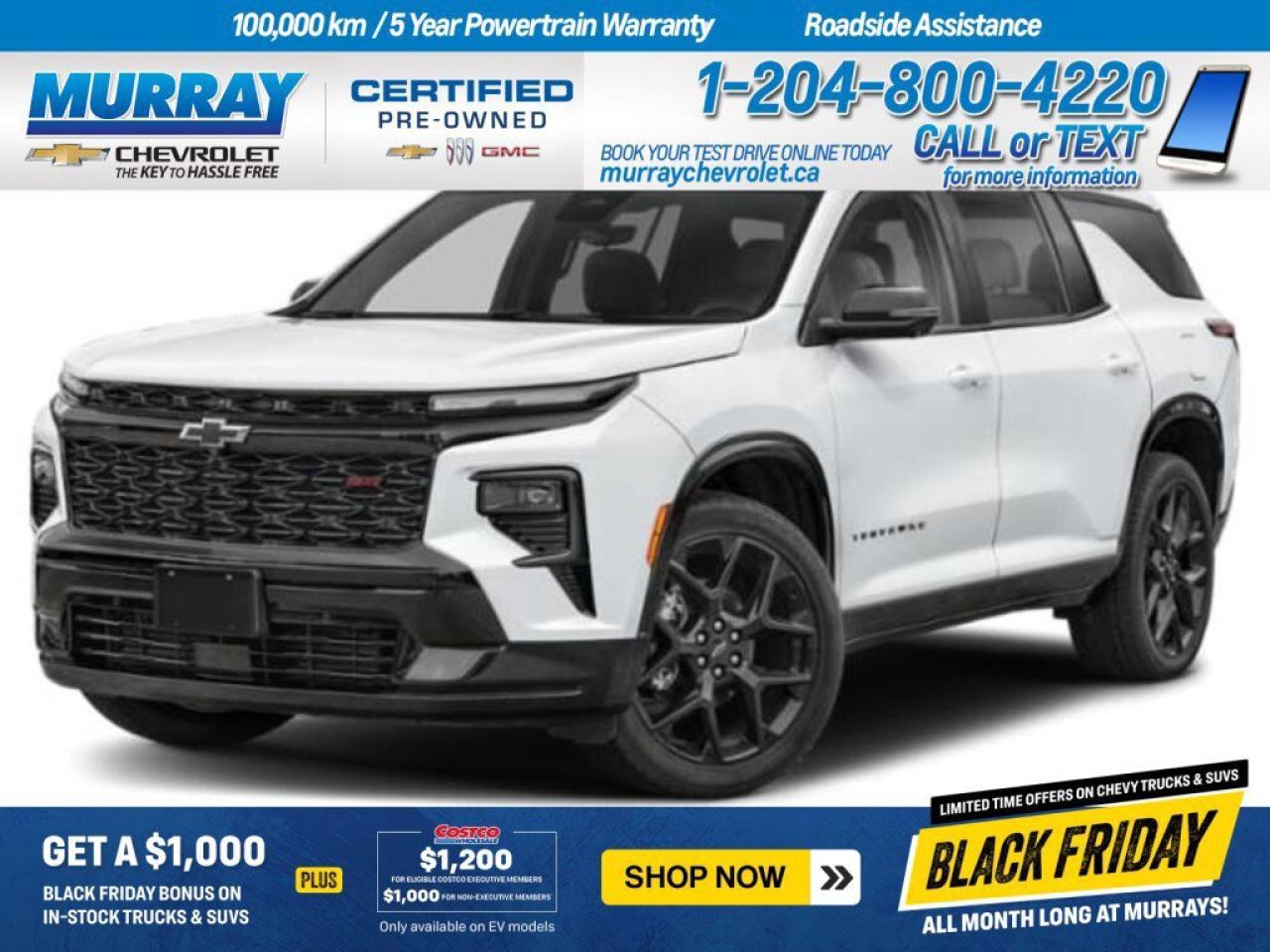 New 2026 Chevrolet Traverse RS for sale in Winnipeg, MB