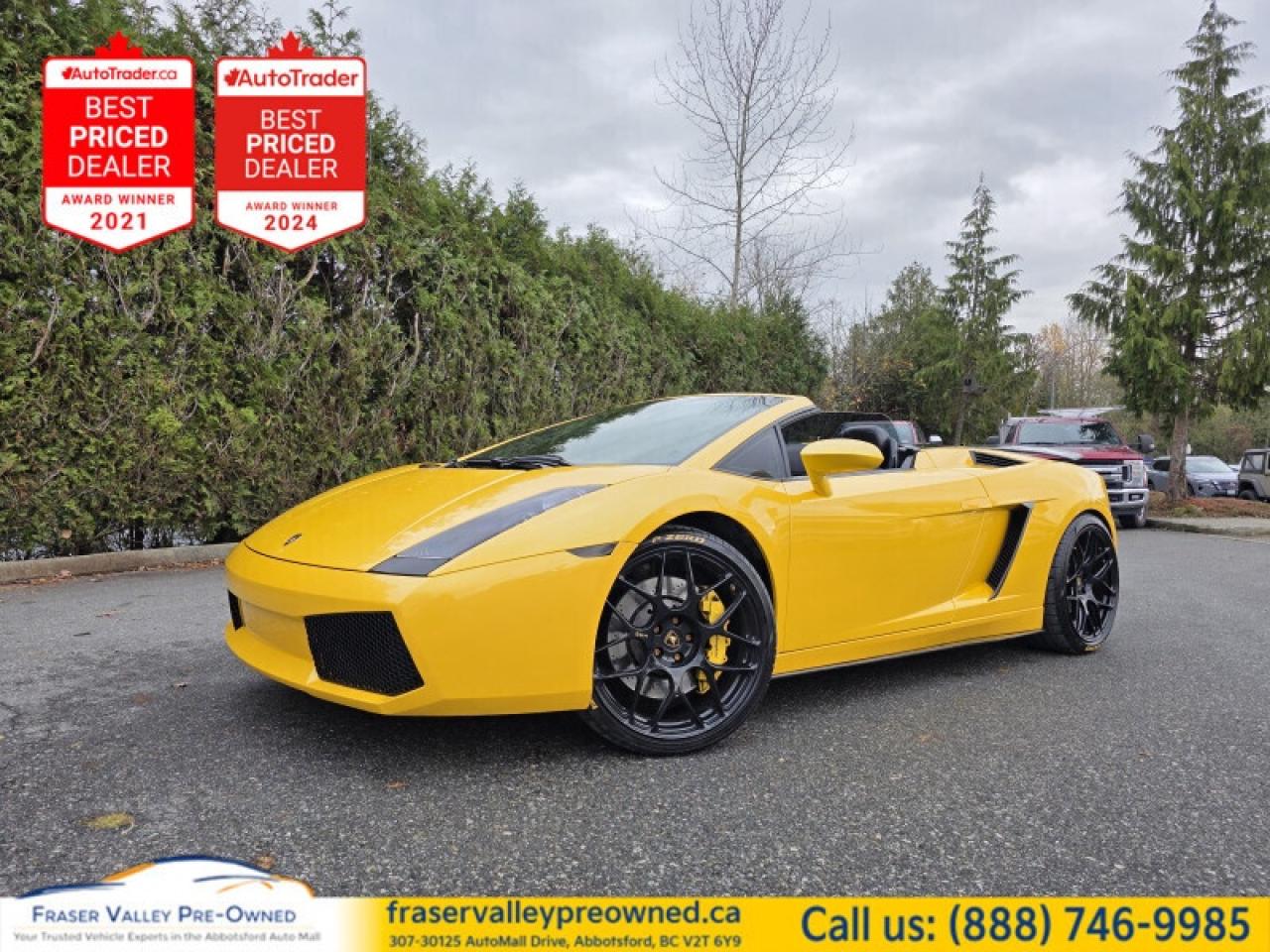 Used 2008 Lamborghini Gallardo Spyder  Collector-worthy | Gorgeous Colour Combo for sale in Abbotsford, BC