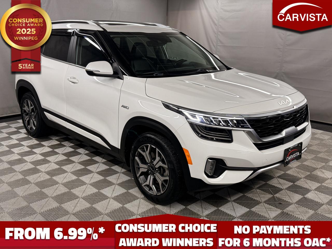 Used 2023 Kia Seltos EX Premium AWD -SUNROOF/FACTORY WARRANTY - for sale in Winnipeg, MB