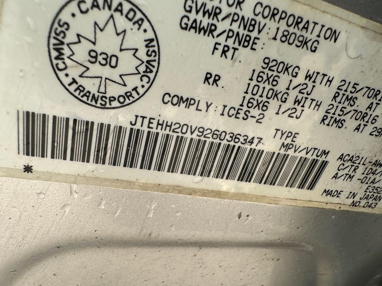 2002 Toyota RAV4 4X4, MANUAL, RUNS WELL, SOLID BODY, AS IS SPECIAL - Photo #16