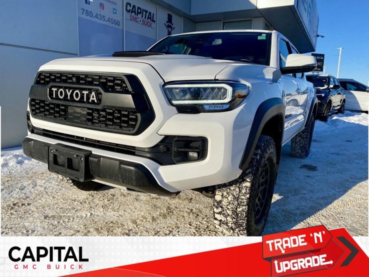 ONE OWNER, + JBL 7SPK Audio + 16 TRD Pro Alloy Wheels + All Terrain Tires + TRD Pro Leather Interior + LED Headlamps and Fog Lamps + Rigid Industries Fog Lamps + Fox Suspension & Fox 2.5 diameter Shock Absorbers + TRD Pro Skid Plate BoldAsk for the Internet Department for more information or book your test drive today! Text 507-585-4395 for fast answers at your fingertips!AMVIC Licensed Dealer - Licence Number B1044900Disclaimer: All prices are plus taxes and include all cash credits and loyalties. See dealer for details. AMVIC Licensed Dealer # B1044900