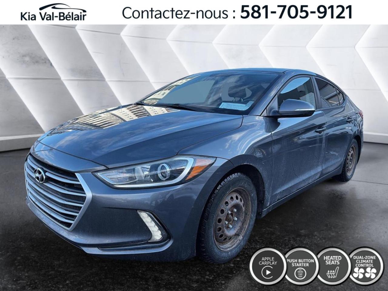 Used 2017 Hyundai Elantra GLS *TOIT OUVRANT *CAMÉRA *CARPLAY *SIÈGES CHAUFF AV/AR for sale in Québec, QC
