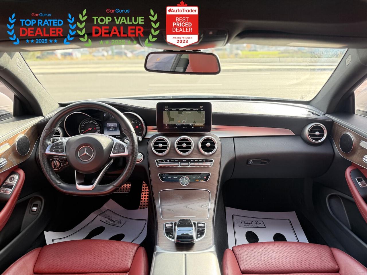 2017 Mercedes-Benz C-Class 300 //AMG PKG | RED LEATHER | PANO | LOADED Photo