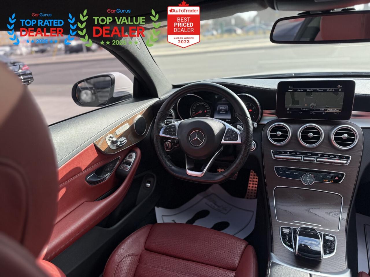 2017 Mercedes-Benz C-Class 300 //AMG PKG | RED LEATHER | PANO | LOADED Photo