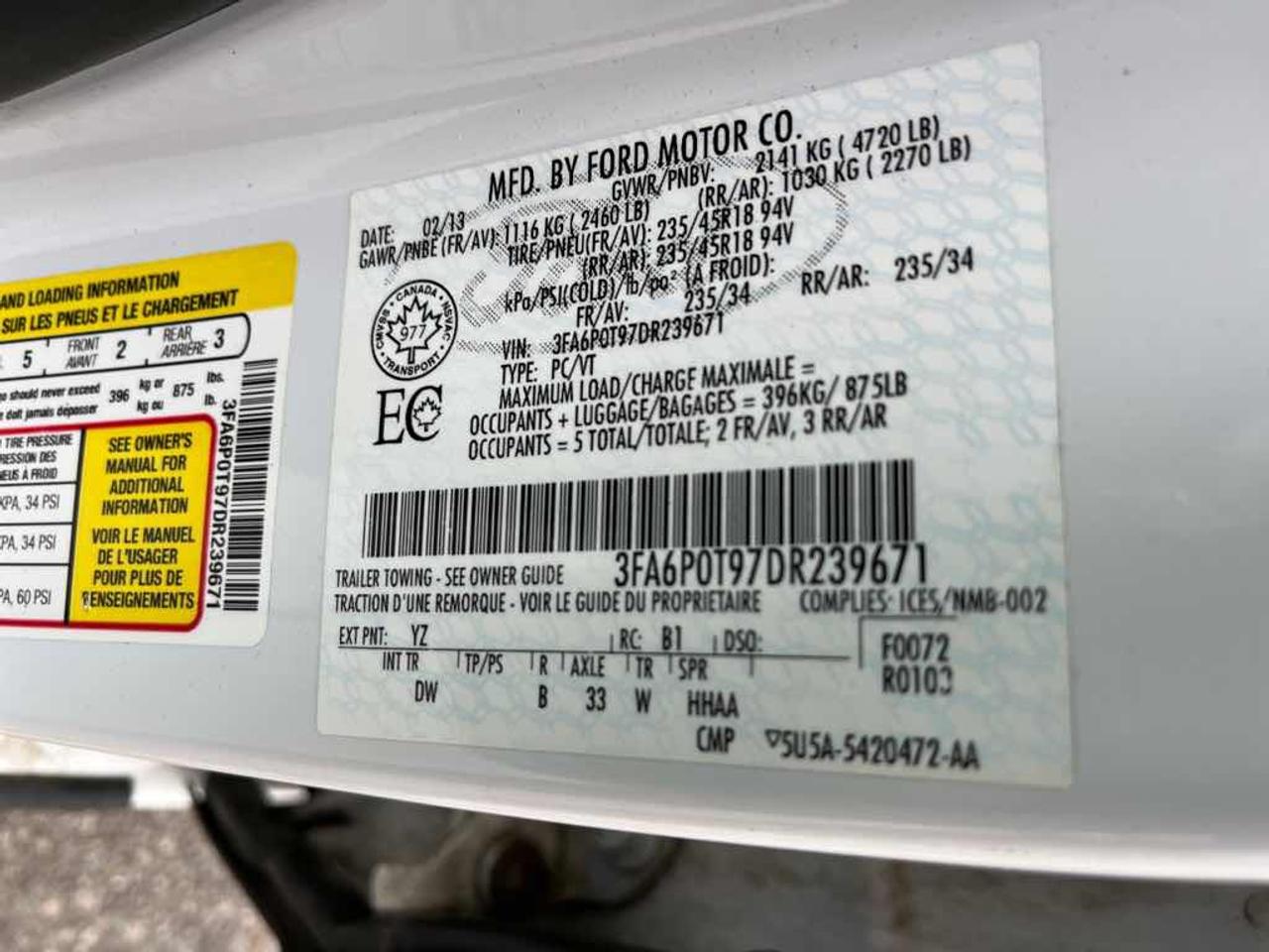 2013 Ford Fusion SE Photo