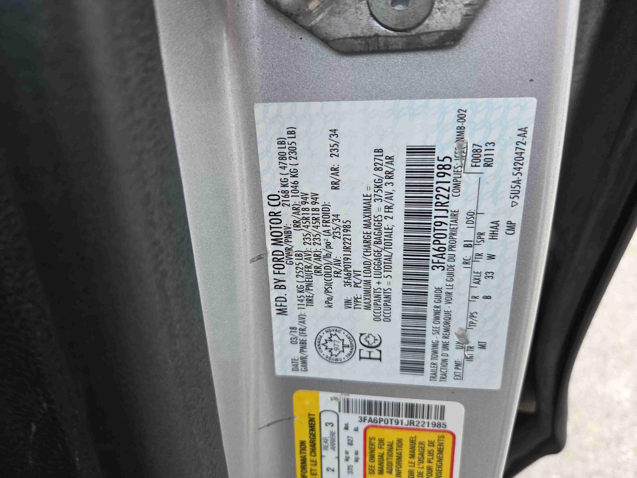 2018 Ford Fusion SE Photo