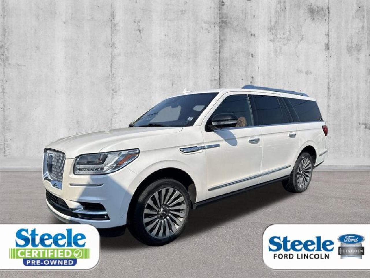 White Platinum Clearcoat Metallic2019 Lincoln Navigator L Reserve4WD 10-Speed Automatic V6VALUE MARKET PRICING!!.Awards:* JD Power Canada Automotive Performance, Execution and Layout (APEAL) StudyALL CREDIT APPLICATIONS ACCEPTED! ESTABLISH OR REBUILD YOUR CREDIT HERE. APPLY AT https://steeleadvantagefinancing.com/6198 We know that you have high expectations in your car search in Halifax. So if youre in the market for a pre-owned vehicle that undergoes our exclusive inspection protocol, stop by Steele Ford Lincoln. Were confident we have the right vehicle for you. Here at Steele Ford Lincoln, we enjoy the challenge of meeting and exceeding customer expectations in all things automotive.
