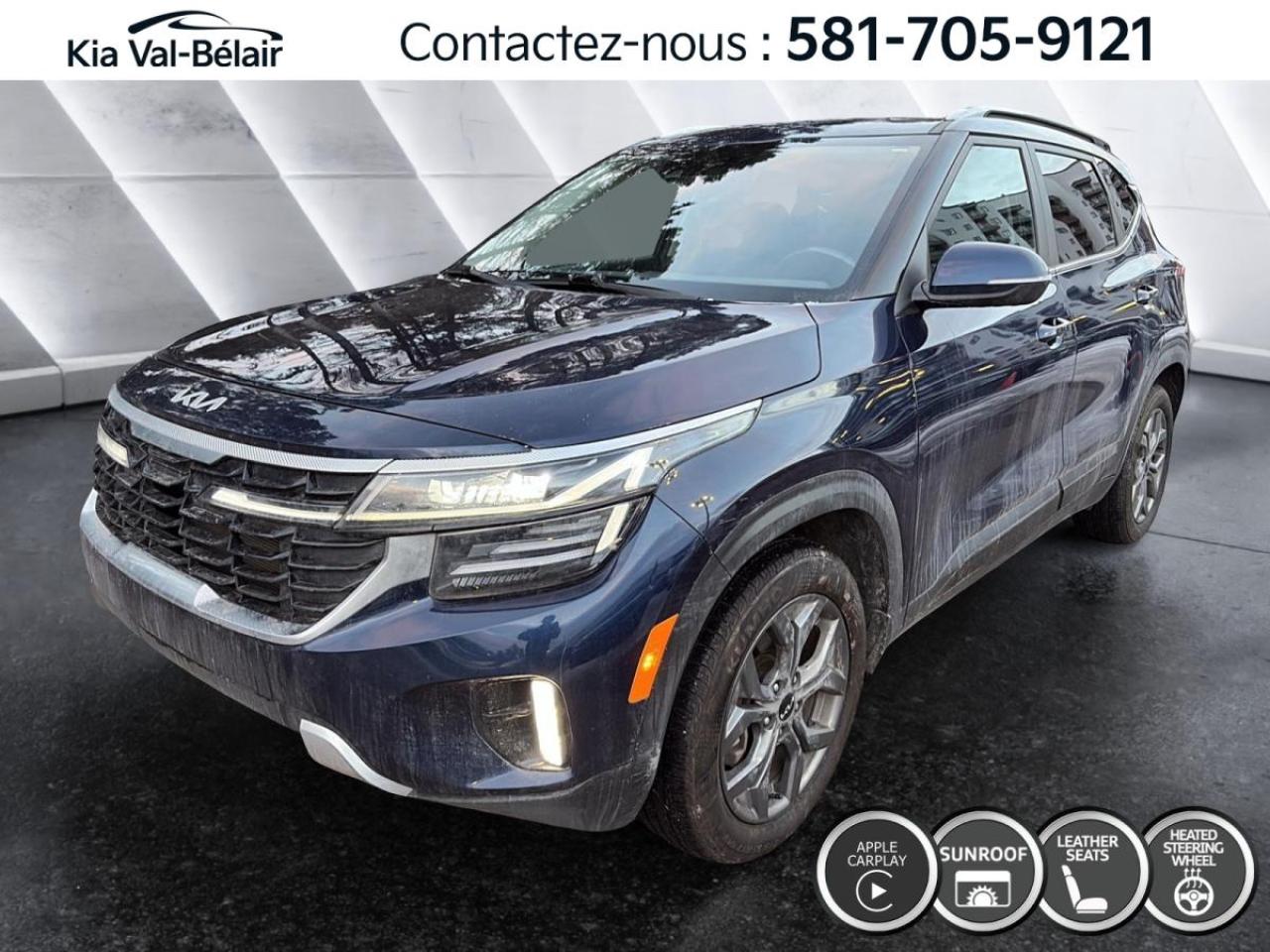 Used 2024 Kia Seltos EX *AWD *TOIT *CUIR *CAMERA *CARPLAY *SIEGES/VOLANT CHAUFF for sale in Québec, QC