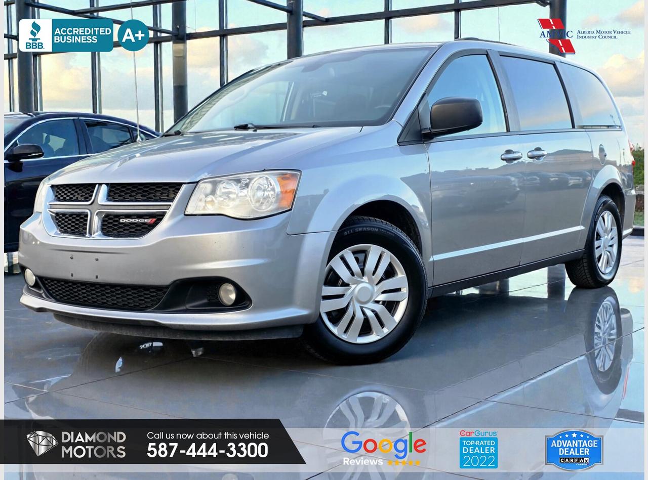 CLEARANCE PRICED  PRICED TO MOVE <br/> LIMITED TIME at Diamond Motors <br/> Drive away with a FREE 1-Year Warranty + low payments included at Listed Price. T&Cs Apply. <br/> Just Arrived 2018 Dodge Grand Caravan SXT Silver has 203,493 KM on it. 3.6L 6 Cylinder Engine engine, Front-Wheel Drive, Automatic transmission, 5 Seater passengers, on special price for $11,900.00. <br/> <br/> <br/> Book your appointment today for Test Drive. We offer contactless Test drives & Virtual Walkarounds. Stock Number: 25278 <br/> Disclosure: This vehicle was previously registered in BC. Vehicle has passed all required inspections in Alberta. <br/> At Diamond Motors, we are dedicated to providing you with an outstanding car-buying experience, offering quality pre-owned vehicles at prices that fit your budget. Our transparent and honest approach means you can expect straightforward guidance without any high-pressure sales tactics. We believe in building lasting relationships with our customers by offering personalized service tailored to your needs. From the moment you step onto our lot, our team is here to support you every step of the way, ensuring you leave confident in your decision. Trust, integrity, and customer satisfaction are the foundation of everything we do. <br/> <br/> <br/> Why choose us? <br/> <br/> Certified Pre-Owned Vehicles <br/> Family Owned & Operated <br/> Finance Available <br/> Extended Warranty <br/> Vehicles Priced to Sell <br/> No Pressure Environment <br/> Inspection & Carfax Report <br/> Professionally Detailed Vehicles <br/> Full Disclosure Guaranteed <br/> AMVIC Licensed <br/> BBB Accredited Business <br/> CarGurus Top-rated Dealer 2022 & 2024 <br/> <br/> <br/> Phone to schedule an appointment @ 587-444-3300 or simply browse our inventory online www.diamondmotors.ca or come and see us at our location at <br/> 3403 93 street NW, Edmonton, T6E 6A4 <br/> <br/> <br/> To view the rest of our inventory: <br/> www.diamondmotors.ca/inventory <br/> <br/> <br/> This dealership provides all required disclosures in accordance with AMVIC regulations. A completed Mechanical Fitness Assessment and its associated inspection work order will be supplied with every vehicle. A Carfax (or equivalent) vehicle history report will also be provided, including available information on previous damage, accident history, stolen or salvage status, and jurisdictional records. <br/> Customers are encouraged to review all vehicle features, options, and equipment for accuracy prior to purchase. <br/>