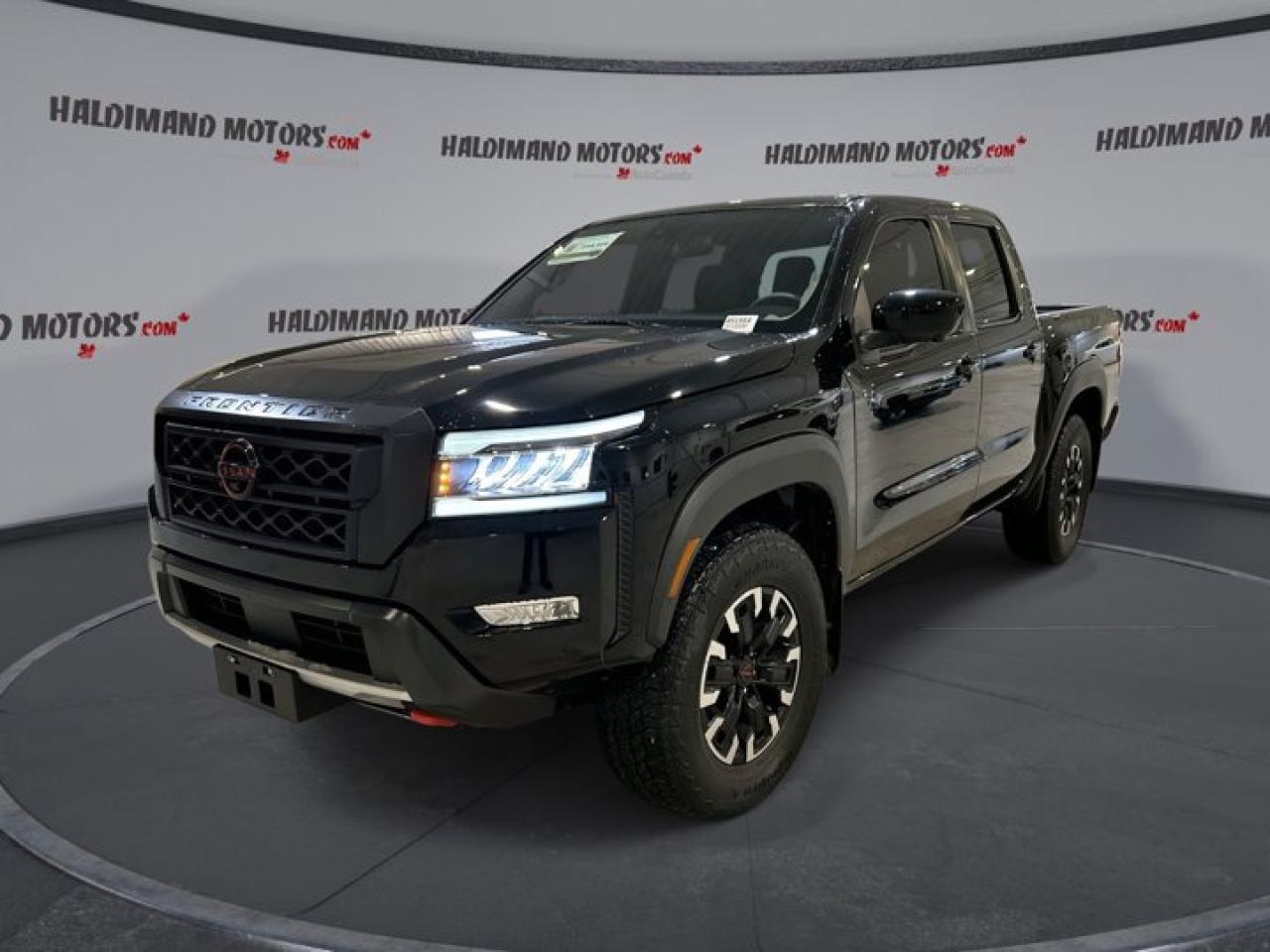 // ACCIDENT FREE!! //// SINGLE OWNER! //Meet our used 2022 Nissan Frontier PRO-4X Crew Cab 4x4 | 360 Camera | Remote Start | Heated Seats | Sunroof, offered by Haldimand Motors Ltd. in Cayuga. Finished in Black, this 4-door truck has 21,380 km and a 3.8 L gas engine with an automatic transmission.Built for real Canadian roads, this Frontier PRO-4X Crew Cab 4x4 | 360 Camera | Remote Start | Heated Seats | Sunroof blends everyday comfort with confident off-road hardware. With 4WD, off-road tires, and a limited slip differential, its ready for job sites, cottage roads, and winter commutes.FEATURES OF THE Frontier PRO-4X Crew Cab 4x4 | 360 Camera | Remote Start | Heated Seats | Sunroof360 camera for easier tight parkingRemote starter for cold morningsHeated front seats for winter comfortSunroof for fresh air drivesTRUCK FEATURESTowing capacity rated at 2,839 kgRear tow hook for recovery needsCrew Cab with four full doorsSpare tire included for peaceADVANCED SAFETY FEATURESAnti-lock braking system for controlled stopsStability control helps maintain tractionBlind spot monitor for lane changesSide impact airbags for added protectionPERFORMANCE AND EFFICIENCY3.8 L gas engine powerAutomatic transmission for smooth shiftingFour-wheel drive for year-round gripLimited slip differential aids tractionCOMFORT AND CONVENIENCEDual-zone automatic climate control comfortPower windows for easy ventilationDrivers power seat for fitCruise control reduces highway fatigueTECHNONOLGY AND CONNECTIVITYNavigation system helps plan routesBluetooth integration for hands-free callsSteering wheel audio controls includedWiFi hotspot for connected travelCARGO SPACERear trunk access for loading gearCrew Cab space for passengersTinted windows add privacy for cargoPractical storage for daily essentialsWHAT OTHER OWNERS LIKEStrong V6 power for passingConfident 4WD in bad weatherUseful camera views when parkingComfortable ride for a midsizeThis 2022 Nissan Frontier PRO-4X Crew Cab 4x4 | 360 Camera | Remote Start | Heated Seats | Sunroofs VIN is: 1N6ED1EK2NN644553.Why Choose Us?Honest & Transparent Buying Experience: Weve been a trusted name in business since 1984.Straightforward Pricing: Our Advertised Price Includes:Safety Certification (No separate fee!)30-Day 100% Mechanical WarrantyFREE Carfax History Report.No upcharge for paying cash.(Prices Exclude HST and Licensing Fees only.)Browse 300+ vehicles all in ONE LOCATION.EASY FINANCING: Great rates & open loansWE BUY CARS: Get Top Dollar for your trade-in, or sell us your vehicle for CASH! Even if you dont buy from us!Stop By TodayTreat yourself - stop by Haldimand Motors Ltd. located at 42 Talbot St E, Cayuga, ON N0A 1E0 to make this car yours today!https://www.haldimandmotors.com/used/stock-451554.html