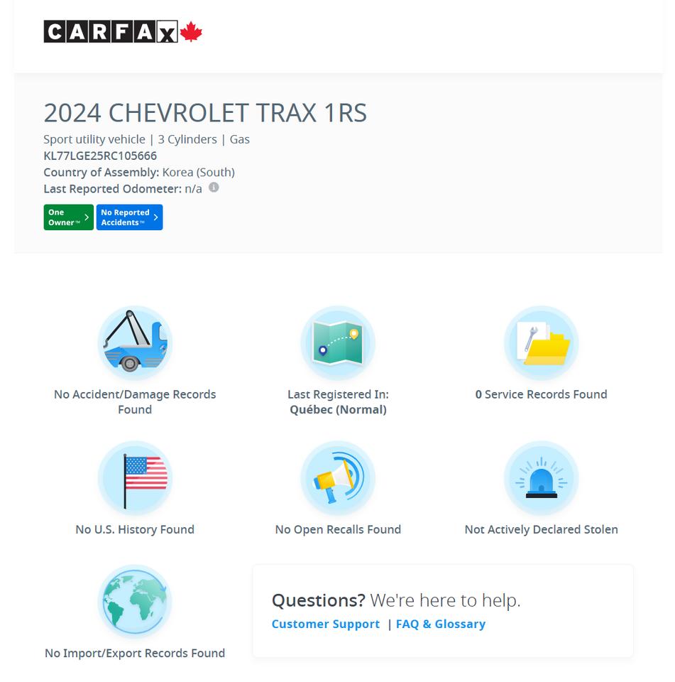 2024 Chevrolet Trax 1RS+ApplePlay+ONE OWNER+CLEAN CARFAX Photo