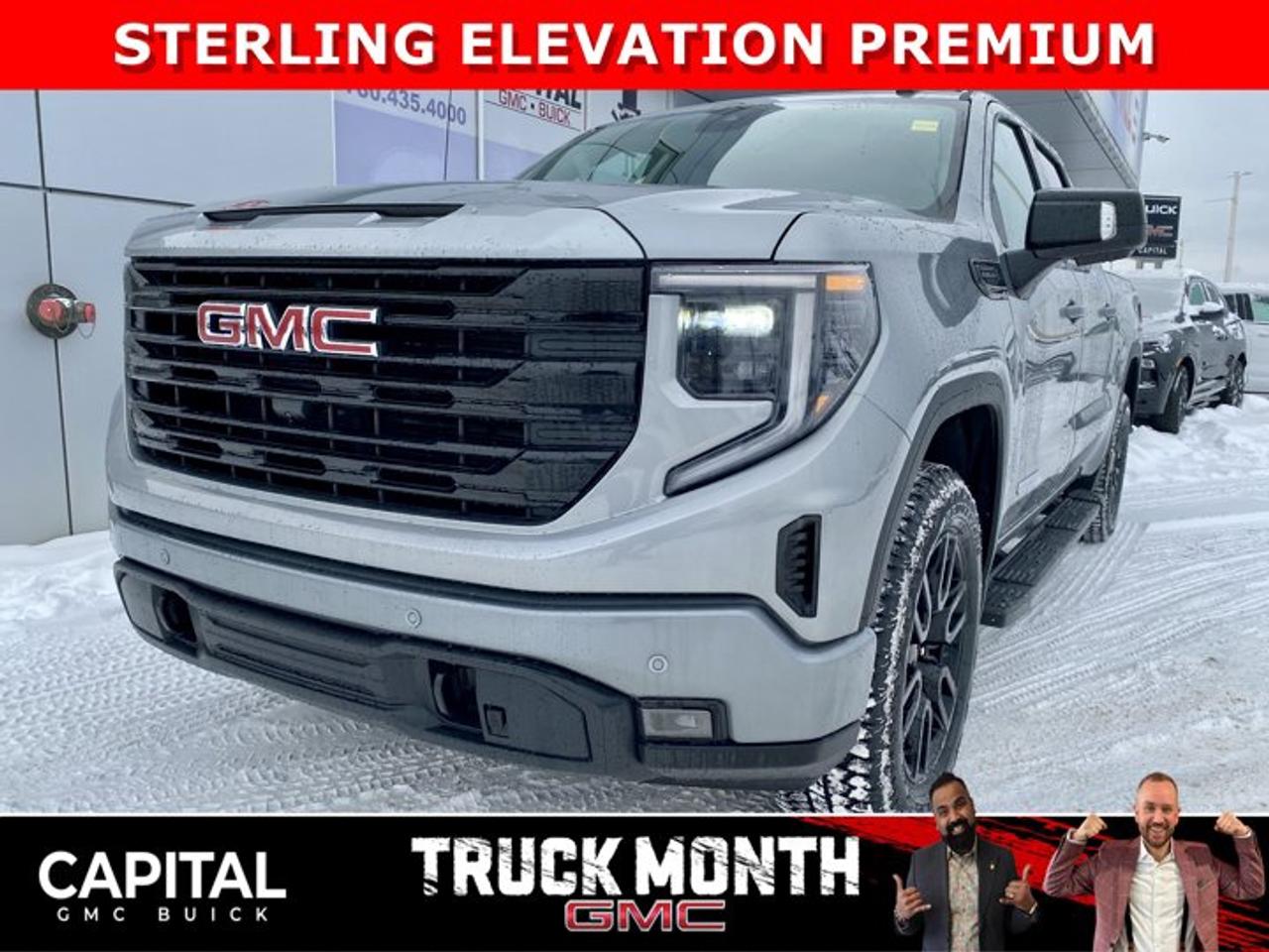 Take a look at this 2026 GMC SIERRA 1500 Elevation Premium Package... Fully Equipped with Power Sunroof, Elevation Black Package, Heated Leather BUCKET Seats, X31 Package, Dual Exhaust, Heated Steering, Adaptive Cruise Control, 360 CAM, 6 Assist Steps, MultiPro Tailgate, Integrated Brake Controller, Wireless Charger, Blind Zone monitoring, and so much more!Ask for the Internet Department for more information or book your test drive today! Text 507-585-4395 for fast answers at your fingertips!AMVIC Licensed Dealer - Licence Number B1044900Disclaimer: All prices are plus taxes and include all cash credits and loyalties. See dealer for details. AMVIC Licensed Dealer # B1044900