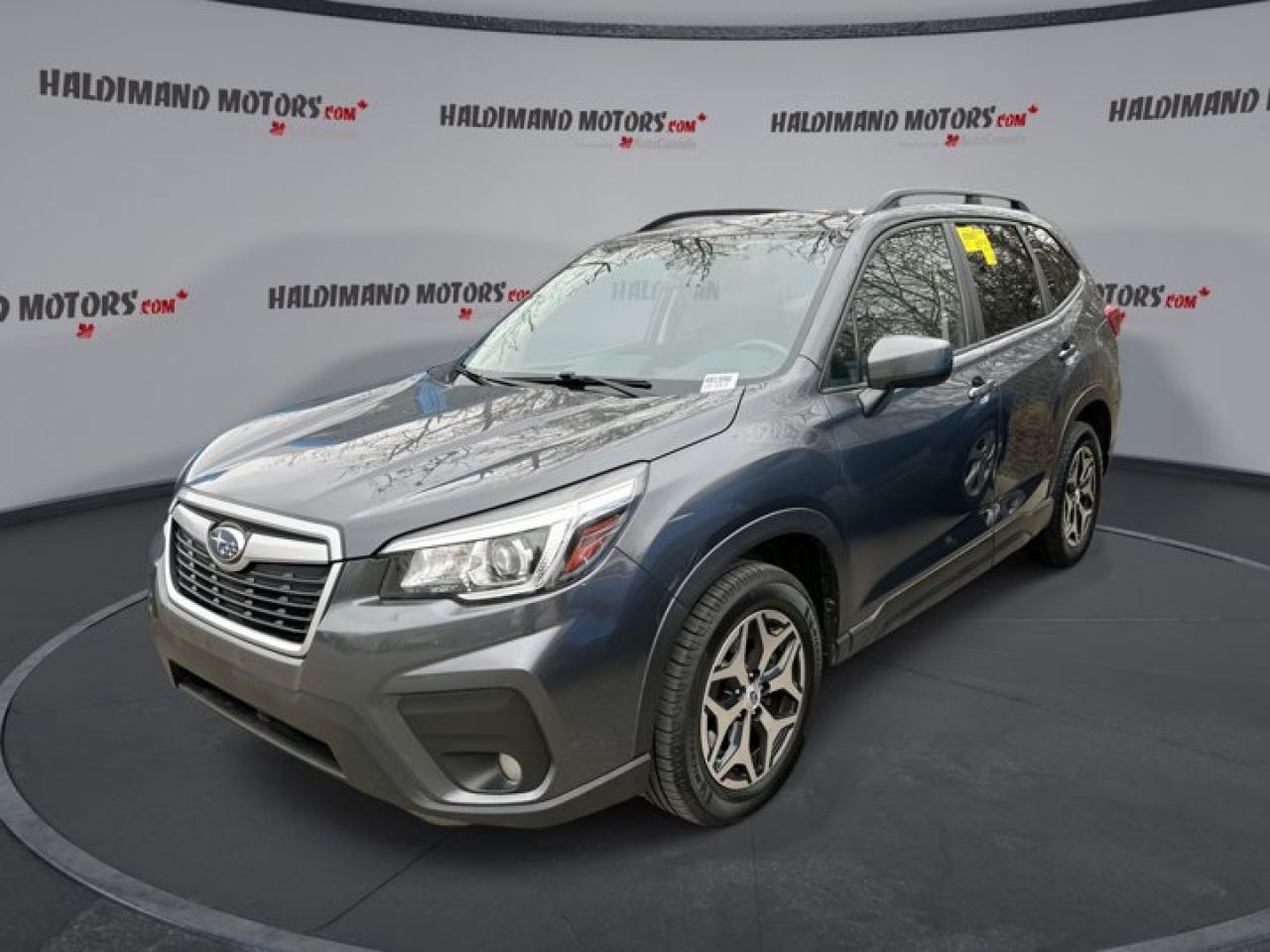 Dealer Certified Pre-Owned. This Subaru Forester boasts a Gas 4cyl 2.5 L engine powering this Variable transmission. Power Drivers Seat, Leather Seats, Lane Departure.*This Subaru Forester Features the Following Options *Heated Seats - Front, Blind Spot Monitoring, Apple Carplay, Android Auto, Adaptive Cruise, Transmission: Lineartronic Continuously Variable -included: lock-up torque converter, paddle shifters, normal and manual mode, shift lock, Subaru symmetrical full-time all-wheel drive system w/electronically controlled multi-plate transfer clutch and X-mode, Tires: P225/60R17, Reverse Automatic Braking (RAB), Full-Time All-Wheel, EyeSight Adaptive Cruise Control.*Visit Us Today *Come in for a quick visit at Haldimand Motors Ltd., 42 Talbot St E, Cayuga, ON N0A 1E0 to claim your Subaru Forester!