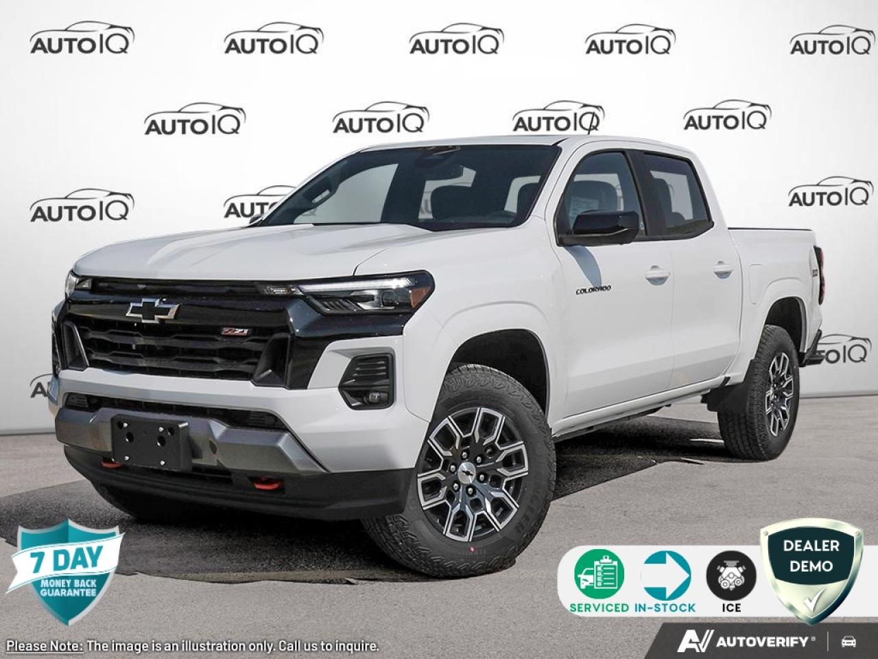 Used 2026 Chevrolet Colorado TECHNOLOGY PKG | Z71 CONVENIENCE PKG III | Z71 PREF EQUIP GRP | ENG TURBOMAX | 8-SPEED A/T | TIRES 265/65R18 ALL-TERRAIN BLACKWALL 32 OD | SUMMIT WHITE | JET BLACK/ADRENALINE RED PERFORATED LEATHER-AP for sale in Grimsby, ON
