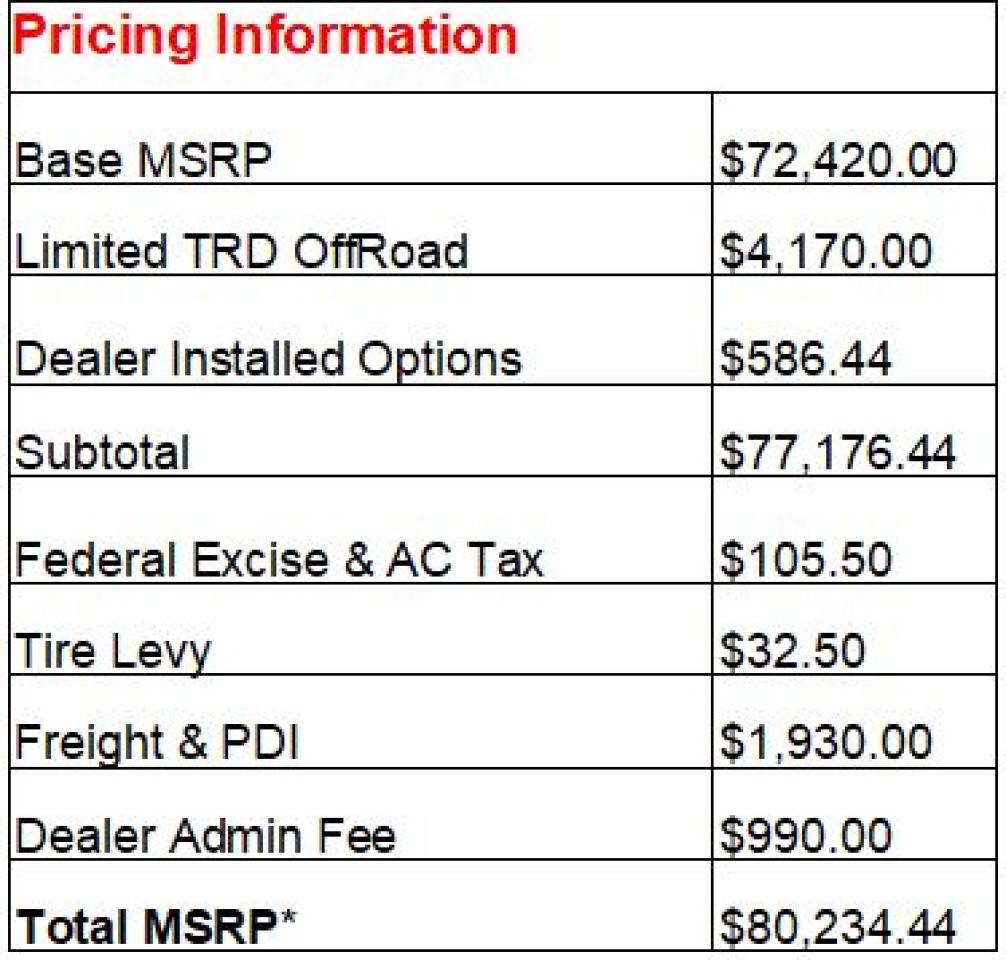 2026 Toyota Tundra Limited TRD OFFROAD Photo1