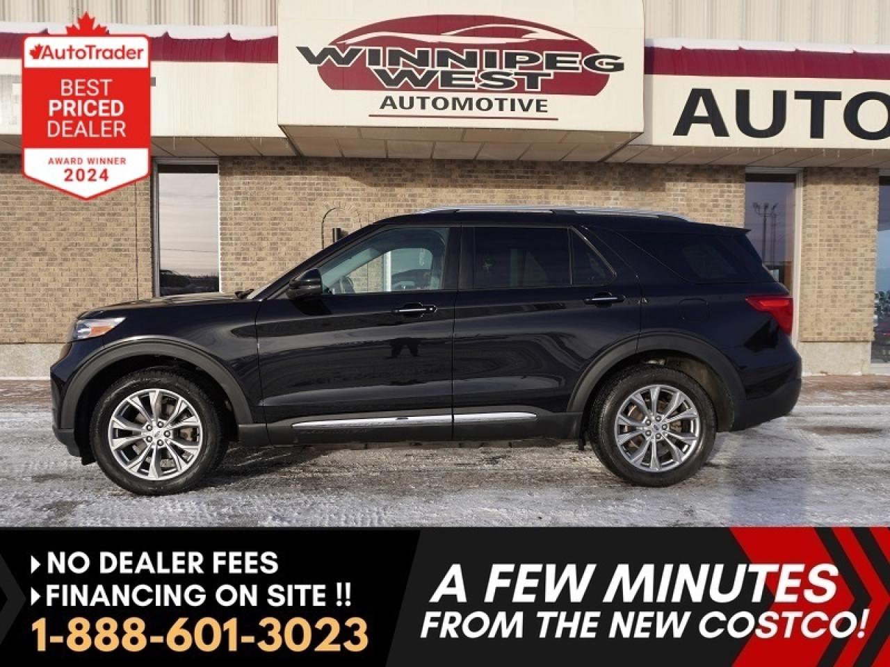 *** Dealer arranged financing on site! Quick, Simple,  no calls or waiting on bank appointments required!! Drive away today ***   NO ADMINISTRATION FEES!!

2023 Ford Explorer Limited 4WD  Fully Loaded Luxury, Style, and Capability 

This 2023 Ford Explorer Limited 4WD stands out as a premium three-row SUV that blends upscale comfort, advanced technology, and confident all-weather performance. Finished in bold Agate Black and paired with an Ebony leather-trimmed interior, this Explorer makes an immediate impression inside and out. Designed for drivers who want refinement without sacrificing versatility, this Limited model comes equipped with sought-after features including a Twin-Panel Moonroof, 360-degree camera system, heated and cooled leather seating, and Fords most advanced driver-assistance technology.

Exterior Features

The exterior showcases a modern, athletic profile that is both functional and sophisticated:

- Agate Black paint for a sleek, premium look
- LED tail lamps and fog lamps for crisp visibility
- 360-degree camera system providing a complete exterior view
- Dual power-folding heated mirrors with memory and integrated turn signals
- Rain-sensing windshield wipers that automatically adapt to weather conditions
- Rear privacy glass for added comfort and style
- Roof rails for additional cargo versatility
- Interior Comfort and Design

The Explorer Limiteds interior is crafted for quiet comfort and refined daily driving:

- Ebony leather-trimmed seating with heating and cooling for front occupants
- Power driver and passenger seats with customizable positioning
- Tri-zone electronic climate control to keep every row comfortable
- Ambient interior lighting that enhances the cabins atmosphere
- B&O premium audio system delivering rich, immersive sound
- Heated, leather-wrapped steering wheel with tilt and telescoping adjustment
- 110V outlet and multiple power points for convenient charging
- Universal garage door opener for easy home access
- Locking glove box for added security
- Power fold and easy-access seating layout for three-row practicality

Performance and Capability

Built for confident driving in all conditions, this Explorer features:

- 2.3L EcoBoost I-4 engine offering efficient, responsive power
- 10-speed automatic transmission delivering smooth, refined shifts
- Intelligent 4WD for enhanced traction across varying terrain and weather
- Electronic power-assisted steering for precise control

Technology and Connectivity

Equipped with Fords most desirable tech features, this model ensures seamless convenience and connectivity:

- SYNC 3 multimedia system with voice-activated navigation
- Wireless charging pad for hassle-free device charging
- FordPass Connect capability for remote access and vehicle monitoring
- Remote keyless entry and remote vehicle start
- Front and rear parking sensors for easier maneuvering
- Reverse camera system for added visibility
- 4G LTE Wi-Fi hotspot capability
- Auto start-stop delete and Wi-Fi hotspot credit included on this build

Advanced Driver Assistance and Safety Systems

This Explorer Limited offers comprehensive protection and driver support with:

- Adaptive Cruise Control for effortless highway driving
- Blind Spot Information System with Cross-Traffic Alert
- Lane-Keeping System to help prevent unintentional drifting
- Pre-Collision Assist with Automatic Emergency Braking
- AdvanceTrac with Roll Stability Control
- Personal Safety System and multiple airbag systems
- SOS post-crash alert system
- Tire Pressure Monitoring System
- LATCH child restraint system for secure family travel
- Perimeter alarm for enhanced security
- A Fully Equipped, Luxury-Focused, All-Weather SUV

This 2023 Ford Explorer Limited 4WD offers an exceptional blend of comfort, sophistication, capability, and technology. From its upscale leather interior and panoramic moonroof to its full suite of safety features and intelligent performance systems, this Explorer delivers the refinement of a premium SUV with the versatility needed for everyday life.


Comes with a Manitoba Safety Certification, and we have many Extended Powertrain warrantys available on your vehicle purchase up to 10-year coverage (on eligible vehicles see dealer for details). Financing on site with Zero down financing OAC. Trades accepted. View at Winnipeg West Automotive Group, 5195 Portage Ave. (only a couple of minutes past the new Costco) Dealer permit # 6007, Call now 1(888) 601-3023. This Car is located in Winnipeg Manitoba,  however we can have it shipped anywhere in North America relatively inexpensively.
