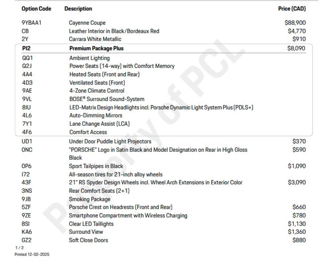 2022 Porsche Cayenne COUPE | PREMIUM PLUS PKG | RED LEATHER | PANO Photo