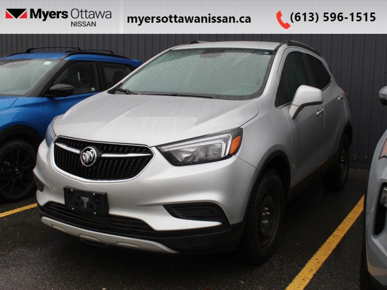 <b>Synthetic Leather,  Remote Keyless Entry,  Aluminum Wheels,  SiriusXM,  Android Auto!</b><br> <br>  Compare at $19565 - Our Price is just $18995! <br> <br>   With a refined design, this all new 2020 Buick Encore is bound to be timeless. This  2020 Buick Encore is fresh on our lot in Ottawa. <br> <br>With a modern look, an impressive drivetrain, and a good list of new standard features, this all new 2020 Buick Encore is more than just a compact SUV. The exterior styling is fresh and unique, while remaining classy and refined with awesome chrome accents, mouldings, and trim. The drivetrain provides a more engaging driving experience, while managing to be more fuel efficient. Lastly, the new features make this Buick Encore feel like a car youd expect in 2020, complete with all the connectivity you could imagine.This  SUV has 82,569 kms. Its  nice in colour  and is completely accident free based on the <a href=https://vhr.carfax.ca/?id=3fFe+SVZwlY0uAAKWfiWZPFrbcOVms9Q target=_blank>CARFAX Report</a> . It has an automatic transmission and is powered by a  smooth engine. <br> <br> Our Encores trim level is Preferred. This Preferred Encore is way more than a base model compact SUV. With leatherette seat trim, 4G WiFi, active noise control for a quiet ride, and keyless open and start you get to ride in modern comfort while amazing tech like the Buick Infotainment System with Apple CarPlay, Android Auto, Bluetooth, 8 inch touchscreen, and SiriusXM keep you entertained. Other amazing features include leather wrapped multifunction steering wheel, driver information centre, aluminum wheels, heated power side mirrors with turn signals, chrome strips on door handles, and accent color front and rear fascia. This vehicle has been upgraded with the following features: Synthetic Leather,  Remote Keyless Entry,  Aluminum Wheels,  Siriusxm,  Android Auto,  Apple Carplay,  Wifi. <br> <br>To apply right now for financing use this link : <a href=https://www.myersottawanissan.ca/finance target=_blank>https://www.myersottawanissan.ca/finance</a><br><br> <br/><br> Payments from <b>$305.52</b> monthly with $0 down for 84 months @ 8.99% APR O.A.C. ( Plus applicable taxes -  and licensing fees   ).  See dealer for details. <br> <br>Get the amazing benefits of a Nissan Certified Pre-Owned vehicle!!! Save thousands of dollars and get a pre-owned vehicle that has factory warranty, 24 hour roadside assistance and rates as low as 0.9%!!! <br>*LIFETIME ENGINE TRANSMISSION WARRANTY NOT AVAILABLE ON VEHICLES WITH KMS EXCEEDING 140,000KM, VEHICLES 8 YEARS & OLDER, OR HIGHLINE BRAND VEHICLE(eg. BMW, INFINITI. CADILLAC, LEXUS...)<br> Come by and check out our fleet of 40+ used cars and trucks and 90+ new cars and trucks for sale in Ottawa.  o~o