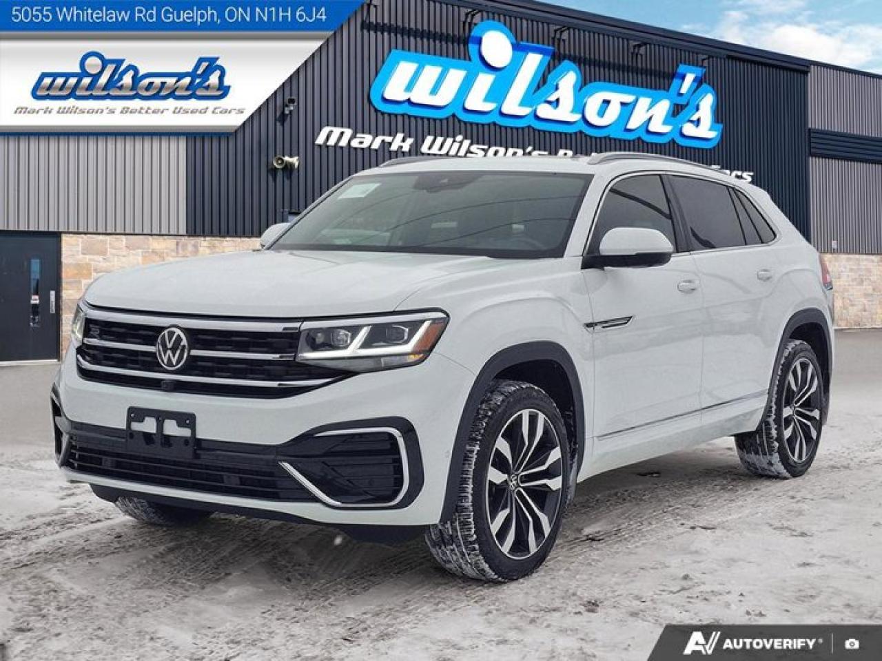 Check out this certified 2022 Volkswagen Atlas Cross Sport Execline | V6 | R-Line | 360 Camera | Adaptive Cruise | Leather | Sunroof | Nav | and More !. Its Automatic transmission and 3.6 L engine will keep you going. This Volkswagen Atlas Cross Sport features the following options: Sunroof, Navigation System, Leather, Air Conditioning, Air Conditioned Seats, Adaptive Cruise Control, 360 Camera, Heated Seats, Tilt Steering Wheel, and Steering Radio Controls. See it for yourself at Mark Wilsons Better Used Cars, 5055 Whitelaw Road, Guelph, ON N1H 6J4.60+ years of World Class Service!500+ Live Market Priced VEHICLES! ONE MASSIVE LOCATION!Free Local Delivery Available!FINANCING! - Better than bank rates! 6 Months No Payments available on approved credit OAC. Zero Down Available. We have expert licensed credit specialists to secure the best possible rate for you and keep you on budget ! We are your financing broker, let us do all the leg work on your behalf! Click the RED Apply for Financing button to the right to get started or drop in today!BAD CREDIT APPROVED HERE! - You dont need perfect credit to get a vehicle loan at Mark Wilsons Better Used Cars! We have a dedicated licensed team of credit rebuilding experts on hand to help you get the car of your dreams!WE LOVE TRADE-INS! - Top dollar trade-in values!SELL us your car even if you dont buy ours! HISTORY: Free Carfax report included.Certification included! No shady fees for safety!EXTENDED WARRANTY: Available30 DAY WARRANTY INCLUDED: 30 Days, or 3,000 km (mechanical items only). No Claim Limit (abuse not covered)5 Day Exchange Privilege! *(Some conditions apply)CASH PRICES SHOWN: Excluding HST and Licensing Fees.2021-2026 vehicles may be daily rentals. Please inquire with your Salesperson.