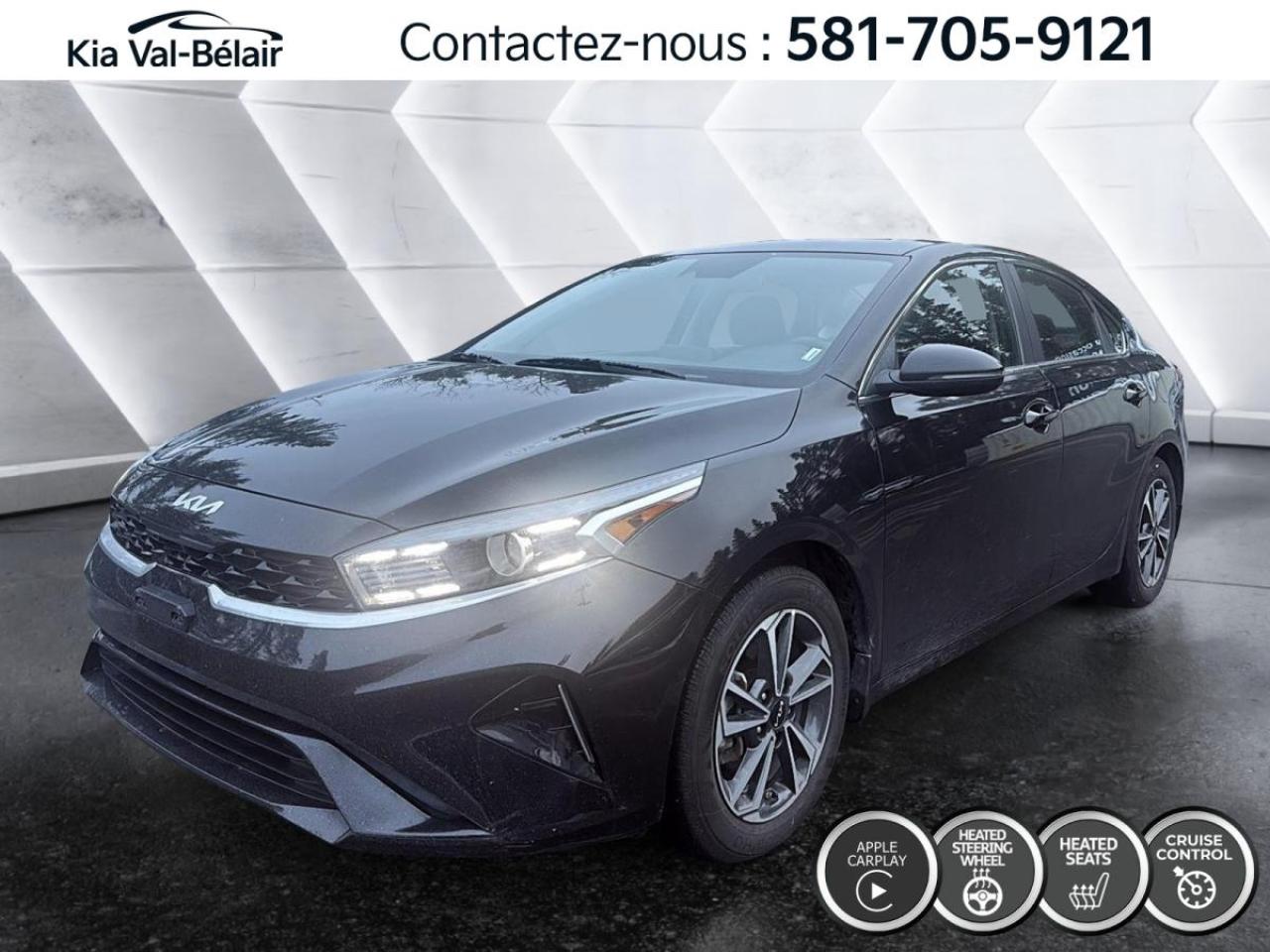 Used 2022 Kia Forte EX *CAMÉRA *CARPLAY *SIÈGES/VOLANT CHAUFF *ANGLES MORTS for sale in Québec, QC