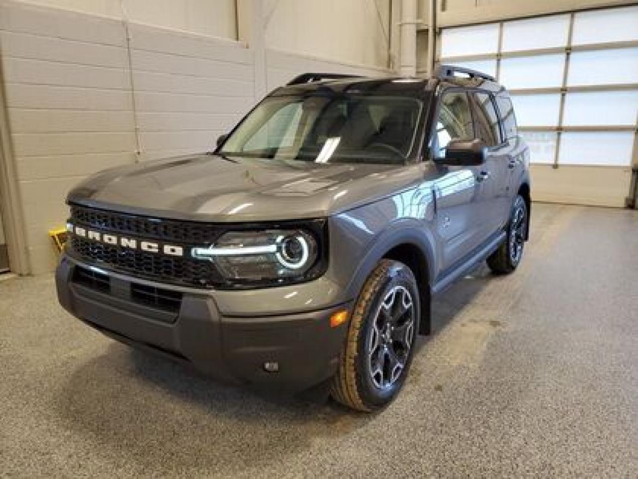 This all-new 2025 Ford Bronco Sport Outer Banks 300A shines in Carbonized Grey. This 5-passenger compact SUV is powered by the 1.5L EcoBoost® engine, delivering 181 horsepower and 190 lb-ft of torque. With an 8-speed automatic transmission and Auto Start-Stop Technology, it offers a smooth yet efficient drive, ideal for city commutes or highway adventures.

Key Features:
Premium-Trimmed Sport Contour Heated Front Seats
Premium-Wrapped Heated Steering Wheel
Rear Parking Sensors
Memory Drivers Seat and Side Mirrors
6-Way Power Passenger Seat
Push-Button Start
SYNC® 4 with a 13.2-inch Center Display, Wireless Apple CarPlay® and Android Auto
18 Machined-Face Ebony Black-Painted Aluminum Wheels
Dual-Zone Electronic Automatic Temperature Control
Terrain Management System with 5 G.O.A.T. Modes (Normal, ECO, Sport, Slippery, Off-Road)
LED Headlights, Fog Lights, and Signature Lights
FordPass® Connect with Remote Start

Moose Jaw Ford, conveniently located at 1010 North Service Road in Moose Jaw, is your trusted destination for all your automotive needs. With an impressive 4.8-star Google rating from nearly 1,500 reviews, we are proud to deliver an exceptional vehicle-buying experience tailored just for you. Our Moose Jaw Motives set us apart, offering unbeatable value like half-priced oil changes for life on pre-owned vehicles, one year of key and remote protection, and one year of tire and rim protection. Enjoy peace of mind with every purchase. At Moose Jaw Ford, were committed to driving positive change in our community by combining exceptional service, high-quality vehicles, and a guest-first approach. Visit us today!
