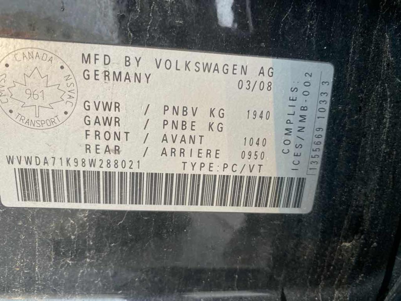 2008 Volkswagen Rabbit  Photo