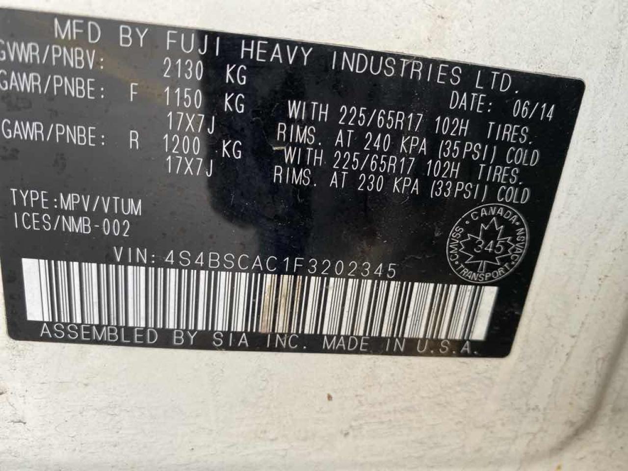 2015 Subaru Outback 2.5i - Photo #13