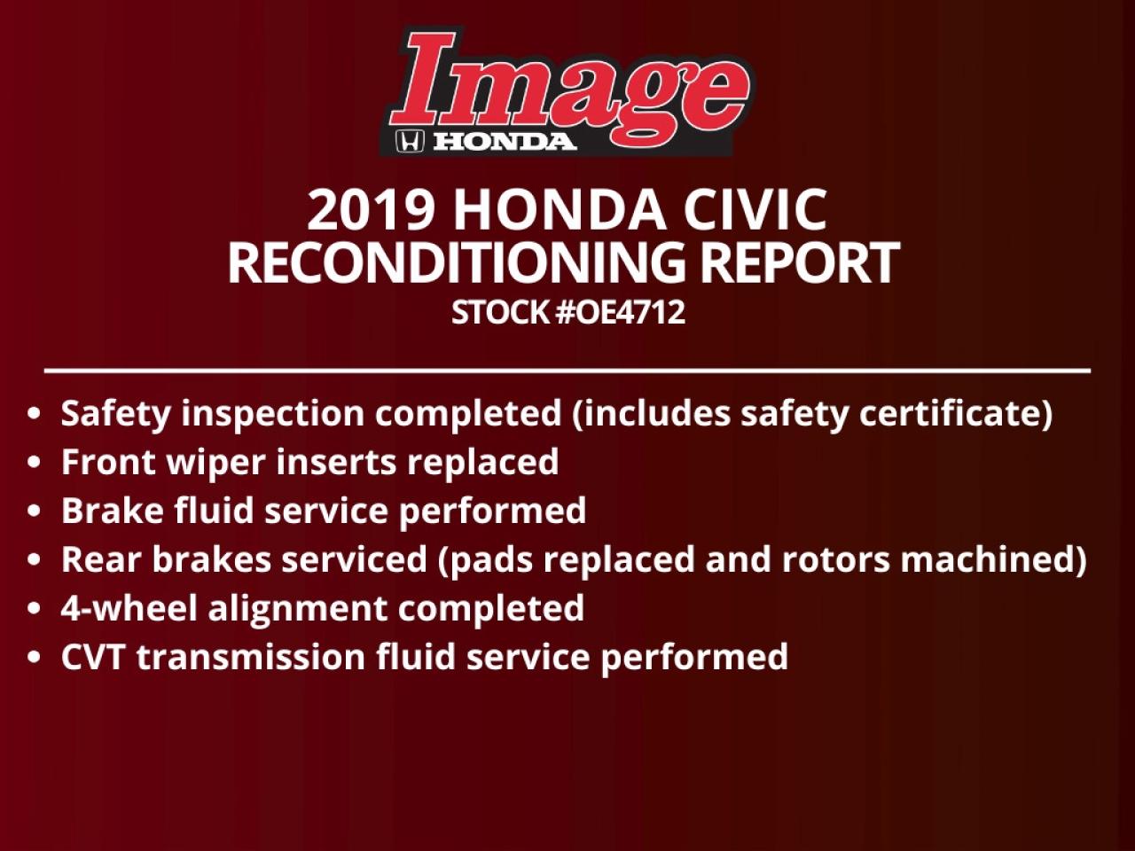 2019 Honda Civic Sedan Touring CVT   SUNROOF   LEATHER   HTD SEATS Photo