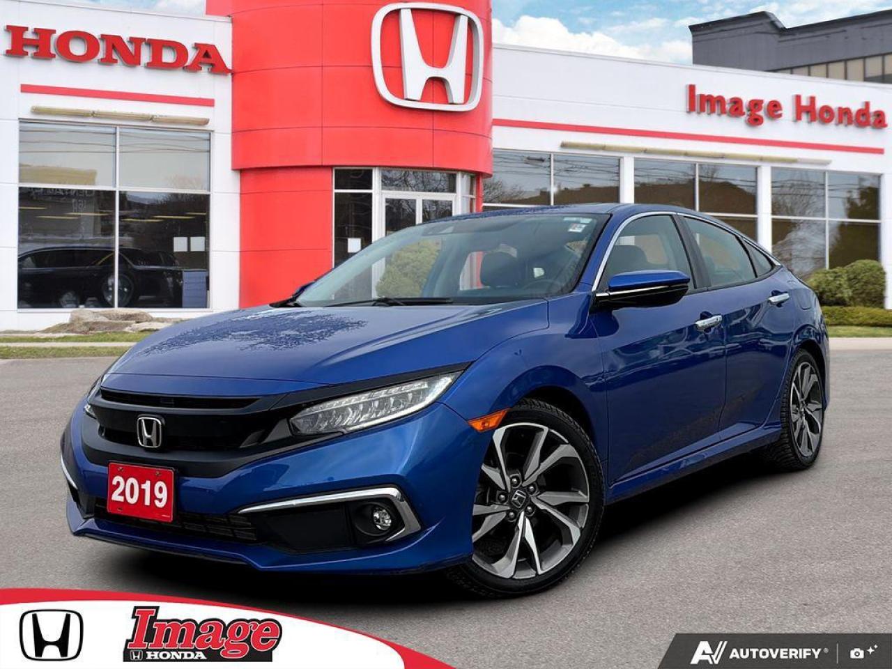 2019 Honda Civic Sedan Touring CVT   SUNROOF   LEATHER   HTD SEATS Photo