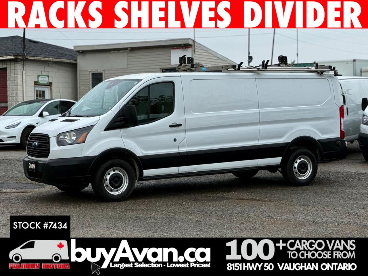 2019 Ford Transit Cargo Van T-250 148" LR + Racks Shelves Divider Photo0