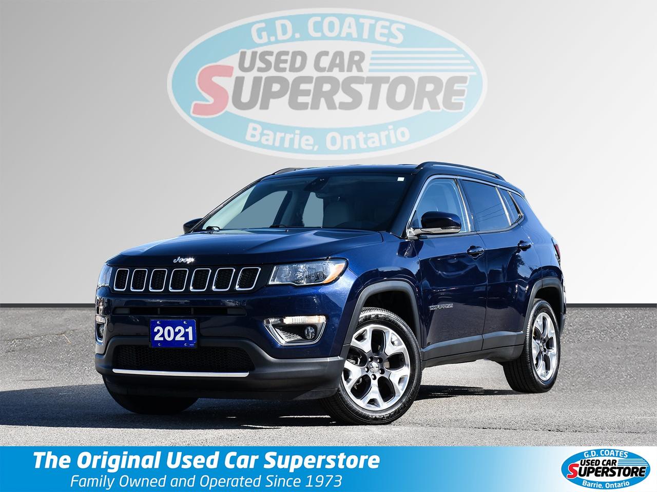 2021 Jeep Compass Limited 4x4 ~Heated Leather ~Bluetooth ~Camera Photo