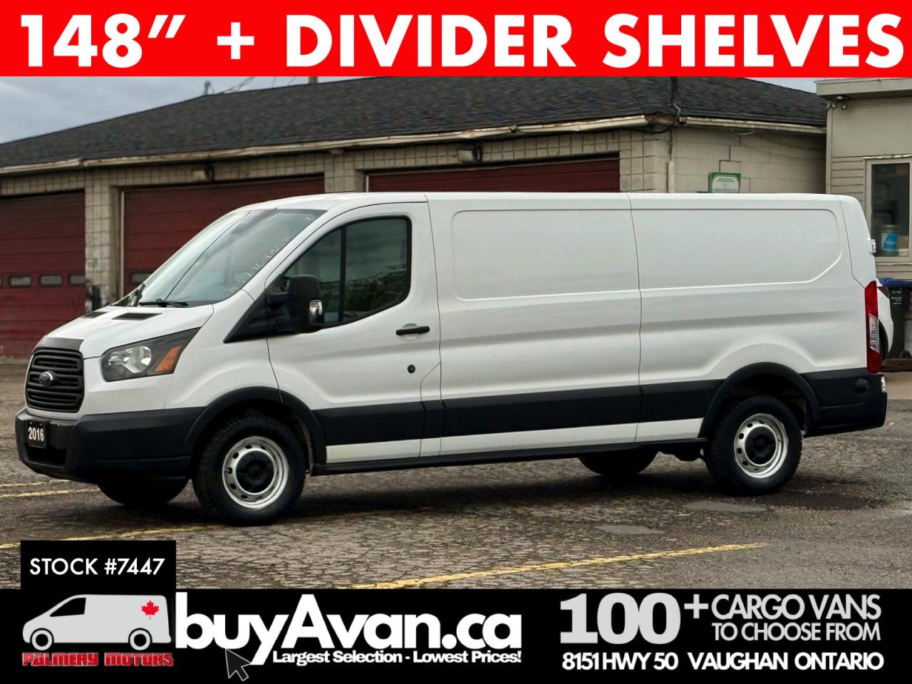2016 Ford Transit Cargo Van 148WB Low Roof + Divider Shelves Photo