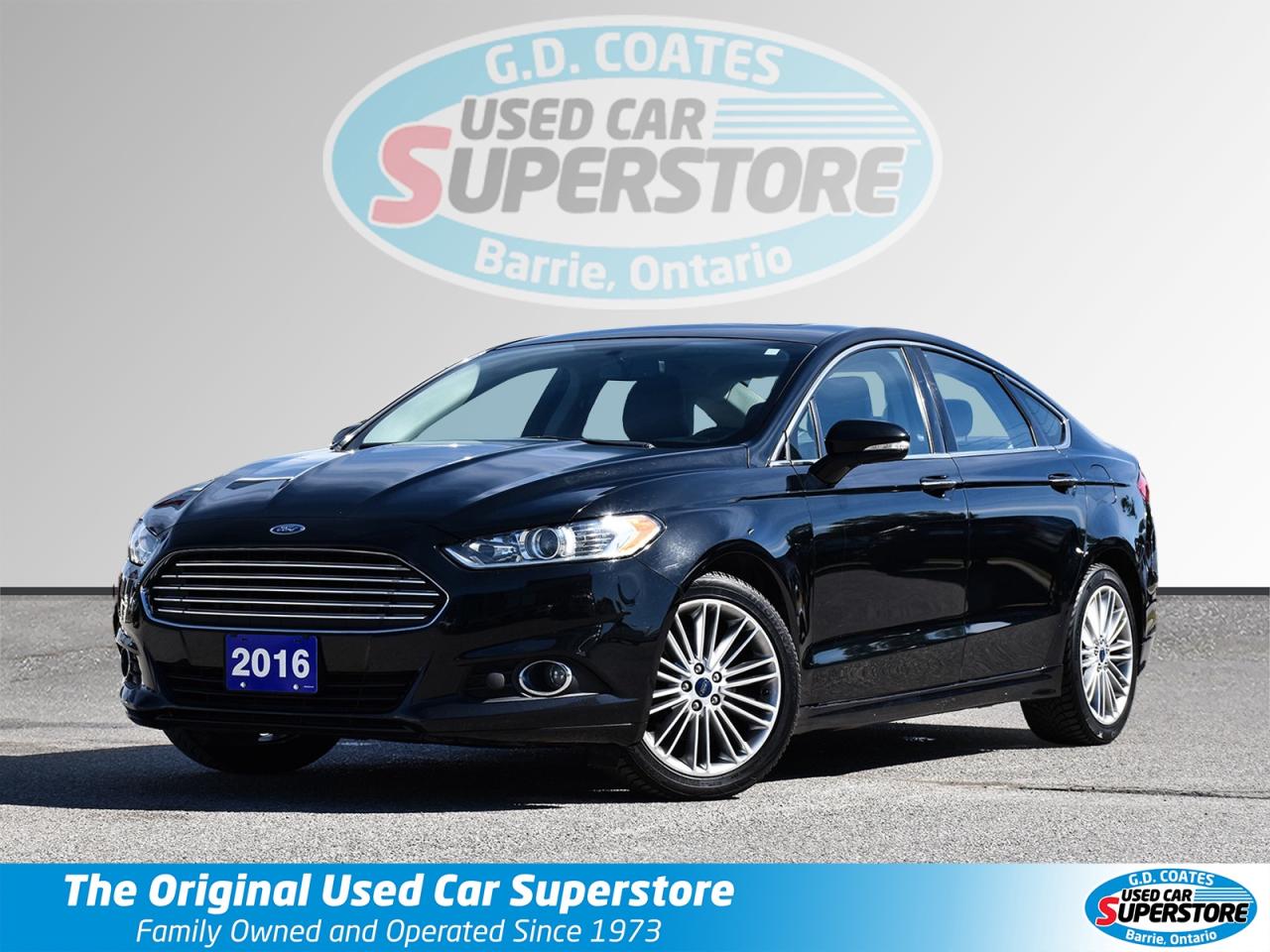 Used 2016 Ford Fusion SE AWD ~Heated Leather ~Bluetooth ~Camera ~Sunroof for sale in Barrie, ON