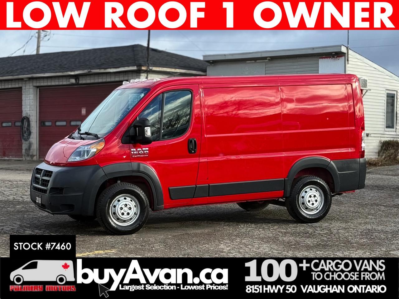 2018 RAM ProMaster Cargo Van 1500 118"WB Low Roof Gas Photo0