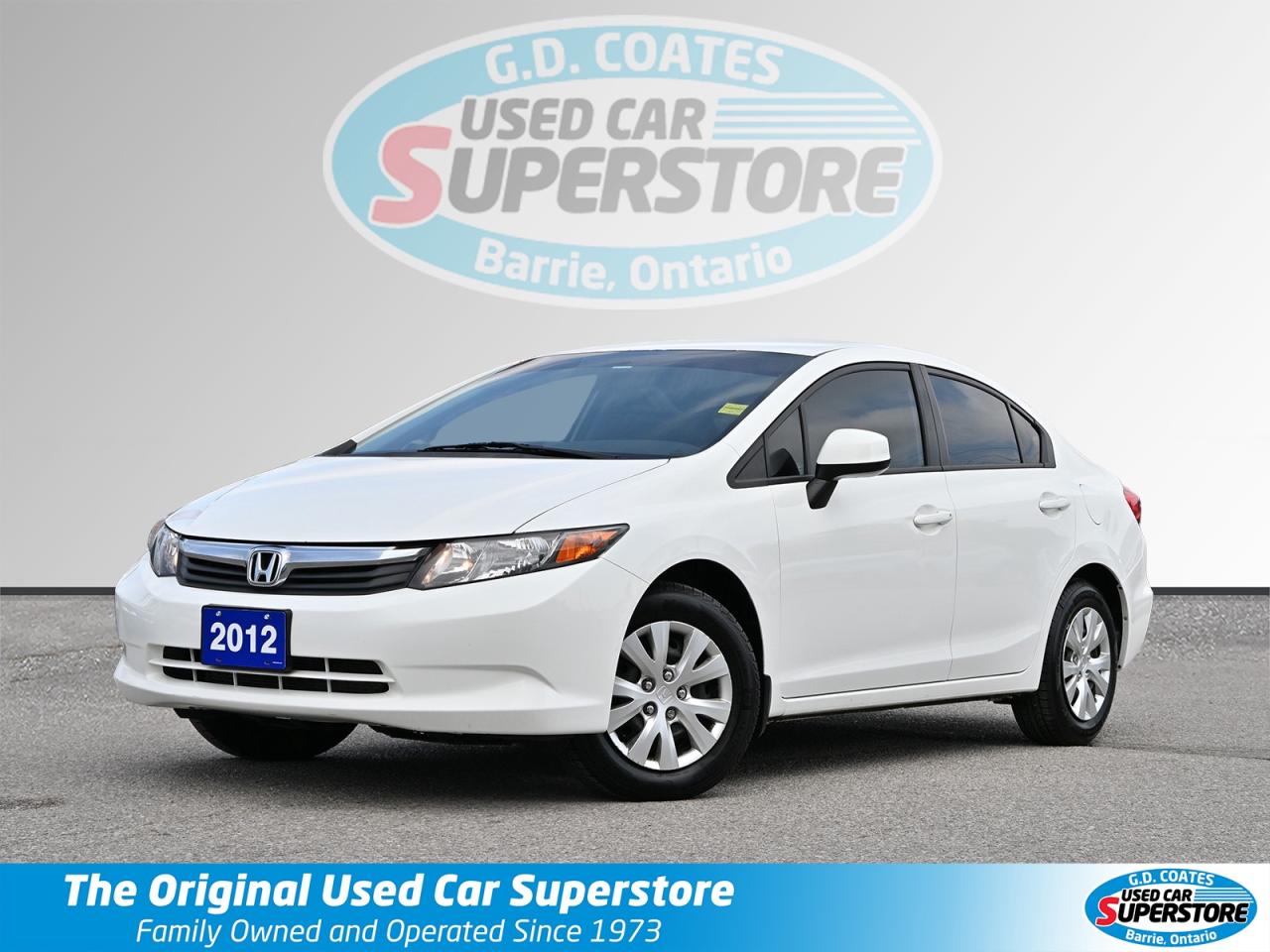 Used 2012 Honda Civic LX Manual ~Bluetooth ~Power Locks + Windows ~A/C for sale in Barrie, ON