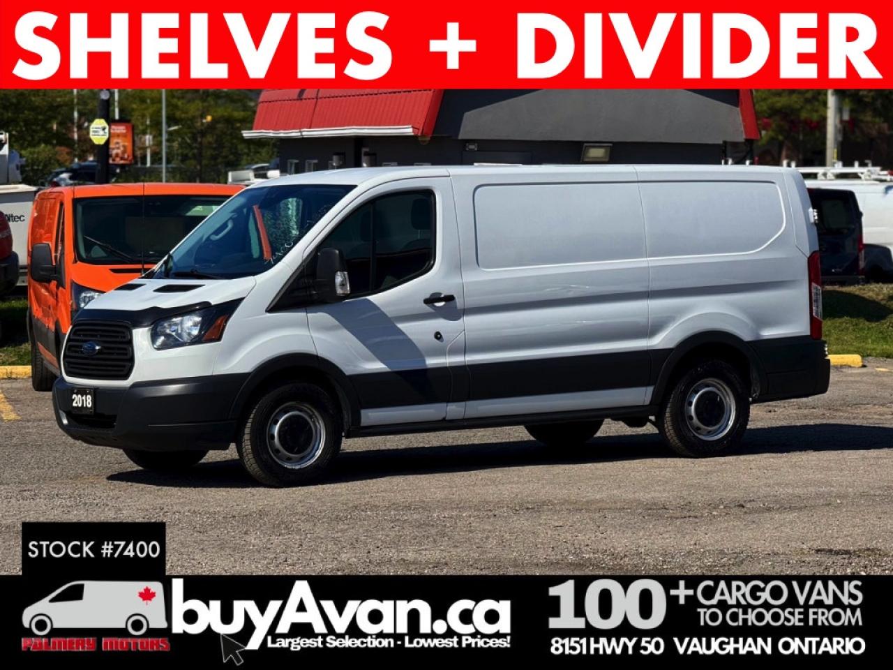 2018 Ford Transit Cargo Van 130" Shelves + Divider Photo0