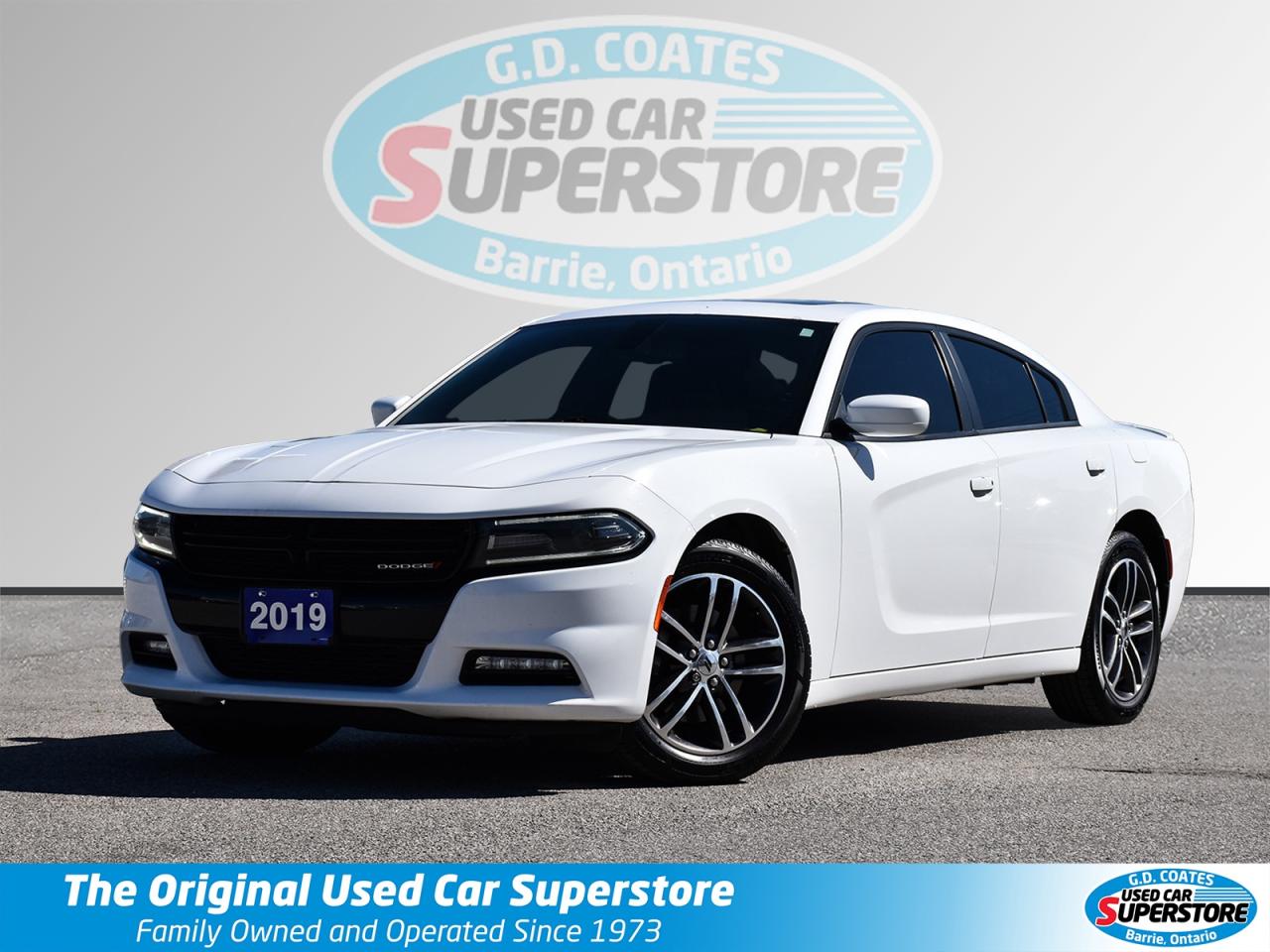 Used 2019 Dodge Charger SXT AWD ~Nav ~Heated Leather ~Bluetooth ~Moonroof for sale in Barrie, ON