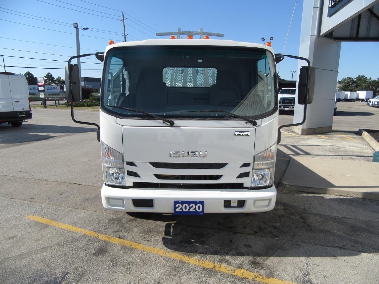 2020 Isuzu NRR DIESEL WITH 20 FT ALUMINUM FLAT DECK & SLAB RACK Photo