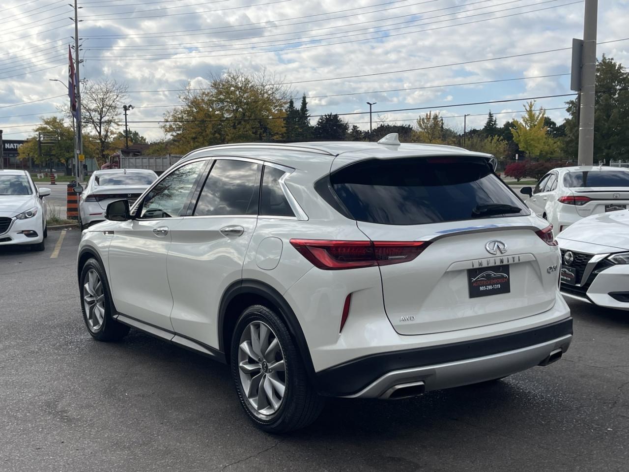 2021 Infiniti QX50 Essential Pearl White AWD   360 Cam   Pro Pilot As Photo3