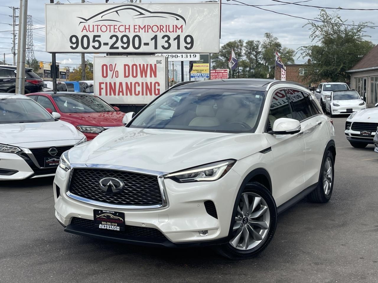 2021 Infiniti QX50 Essential Pearl White AWD   360 Cam   Pro Pilot As Photo0