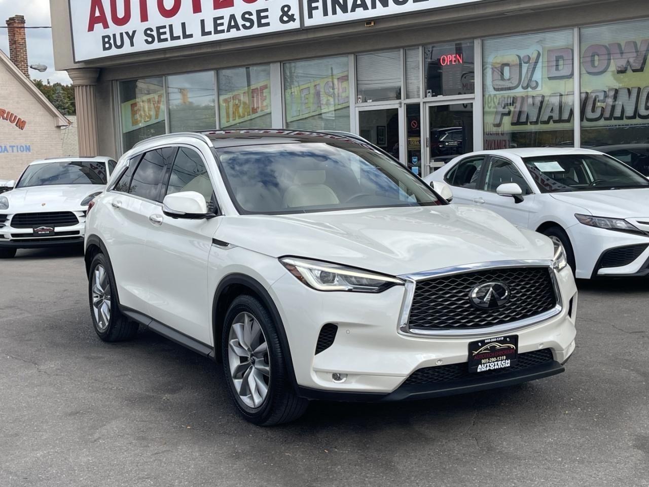 2021 Infiniti QX50 Essential Pearl White AWD   360 Cam   Pro Pilot As Photo