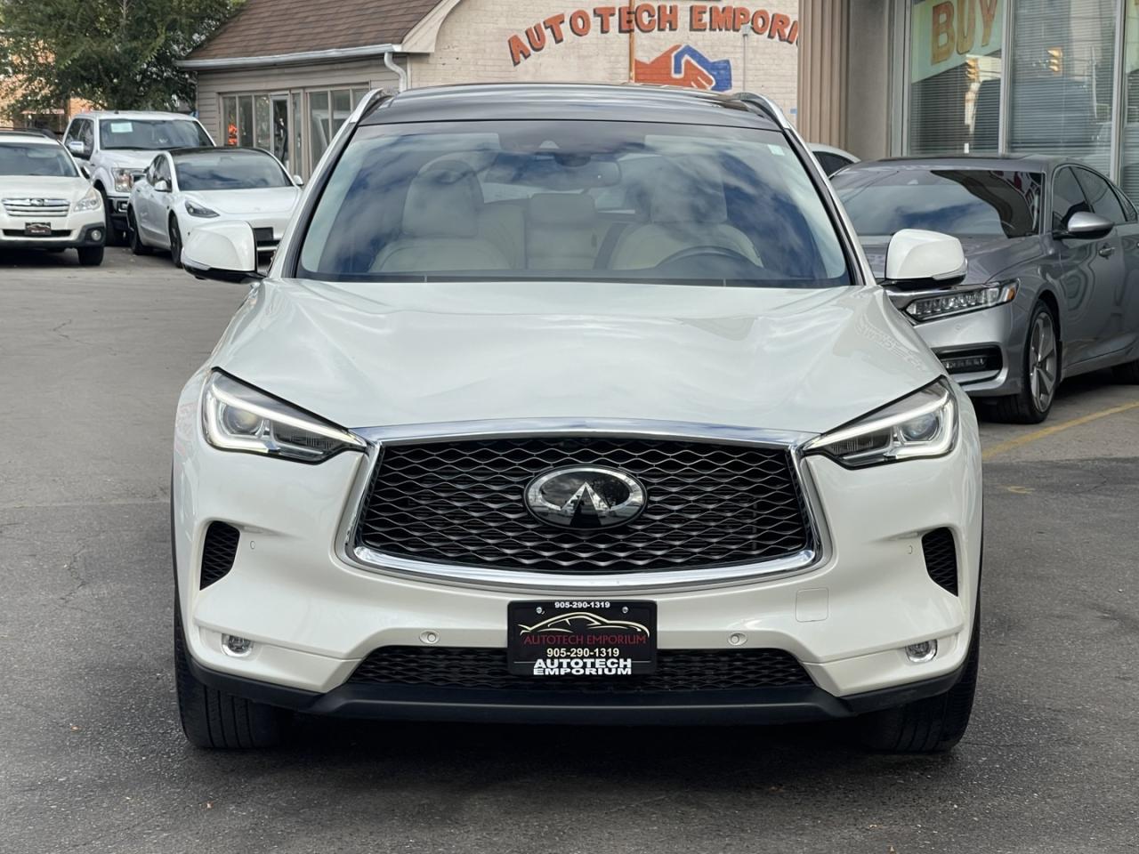 2021 Infiniti QX50 Essential Pearl White AWD   360 Cam   Pro Pilot As Photo