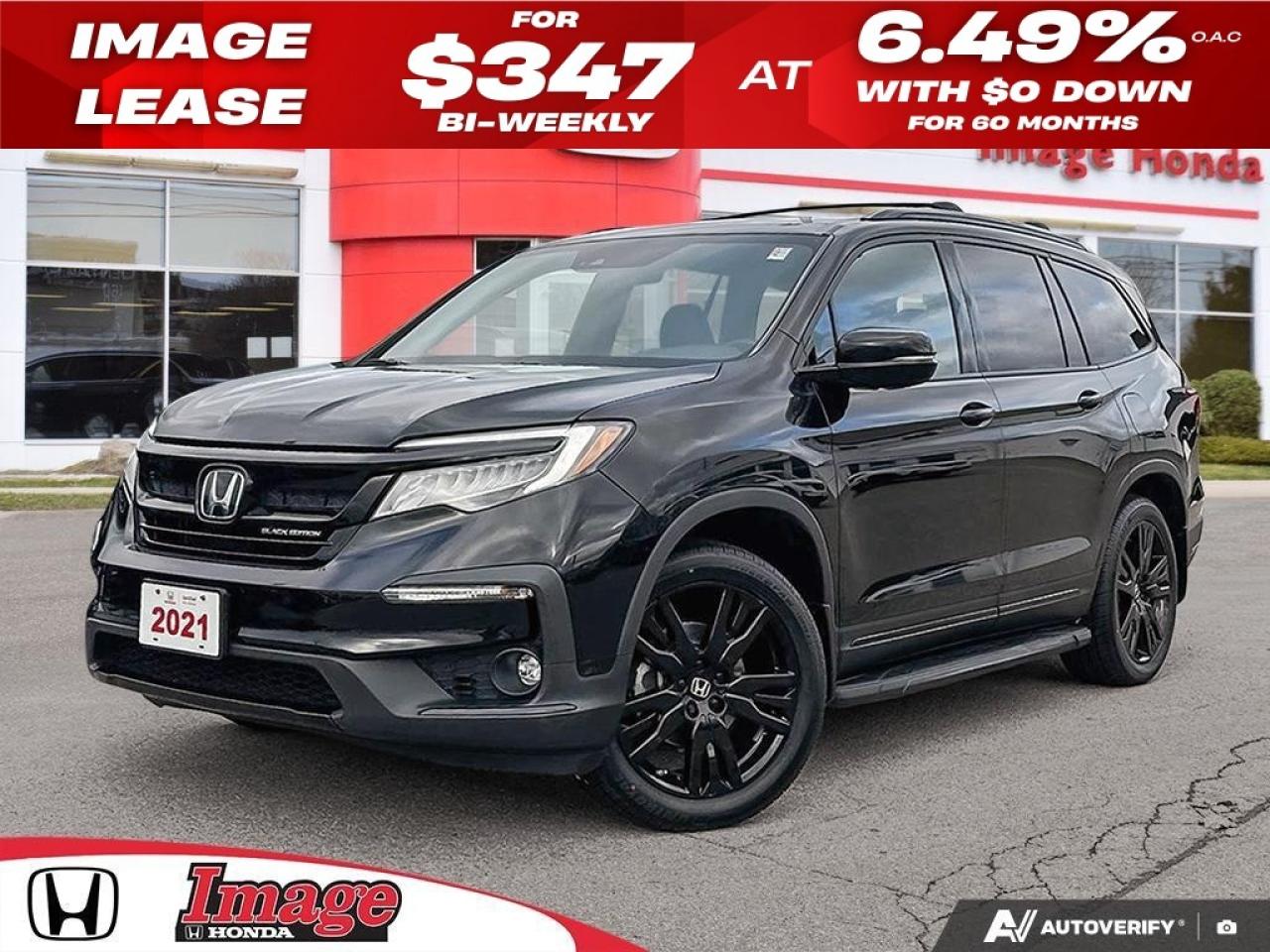2021 Honda Pilot Black Edition AWD   ONE OWNER   LEATHER   VNT SEAT Photo0