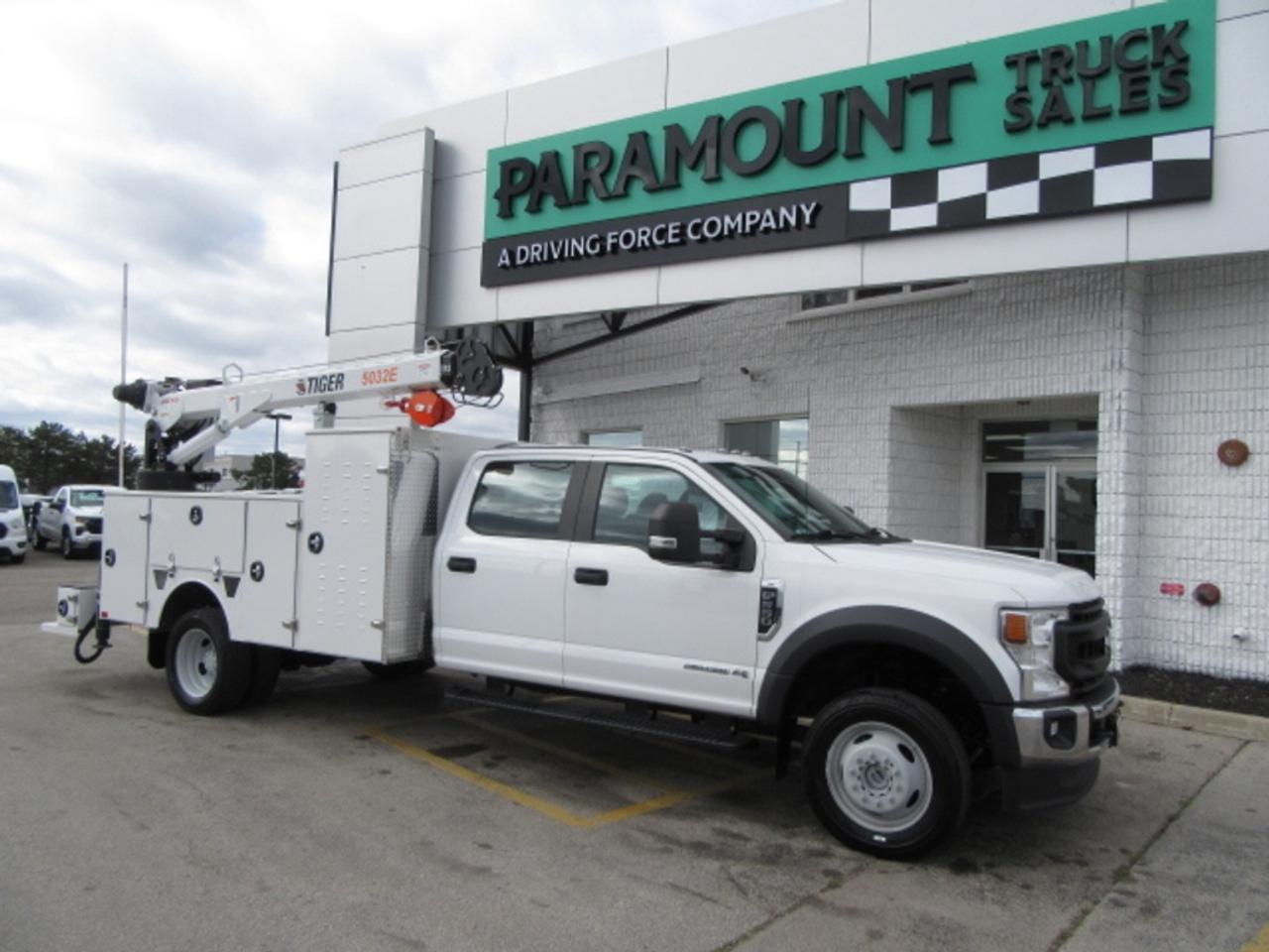 2021 Ford Super Duty F-550 DIESEL 4X4 CREW CAB NEW SERVICE BODY & CRANE Photo0