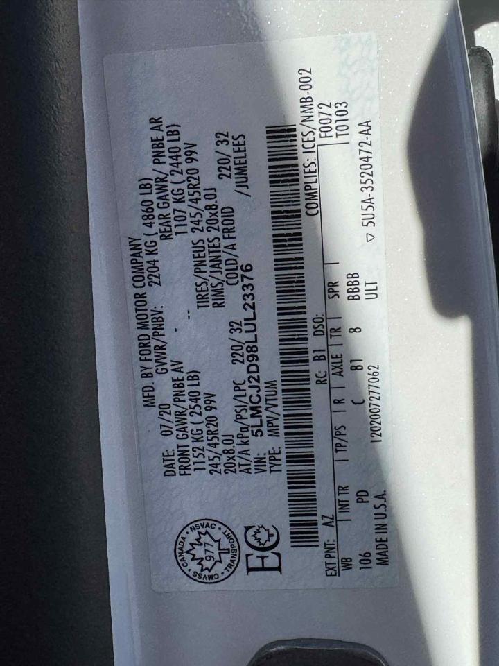 2020 Lincoln Corsair Reserve AWD Photo